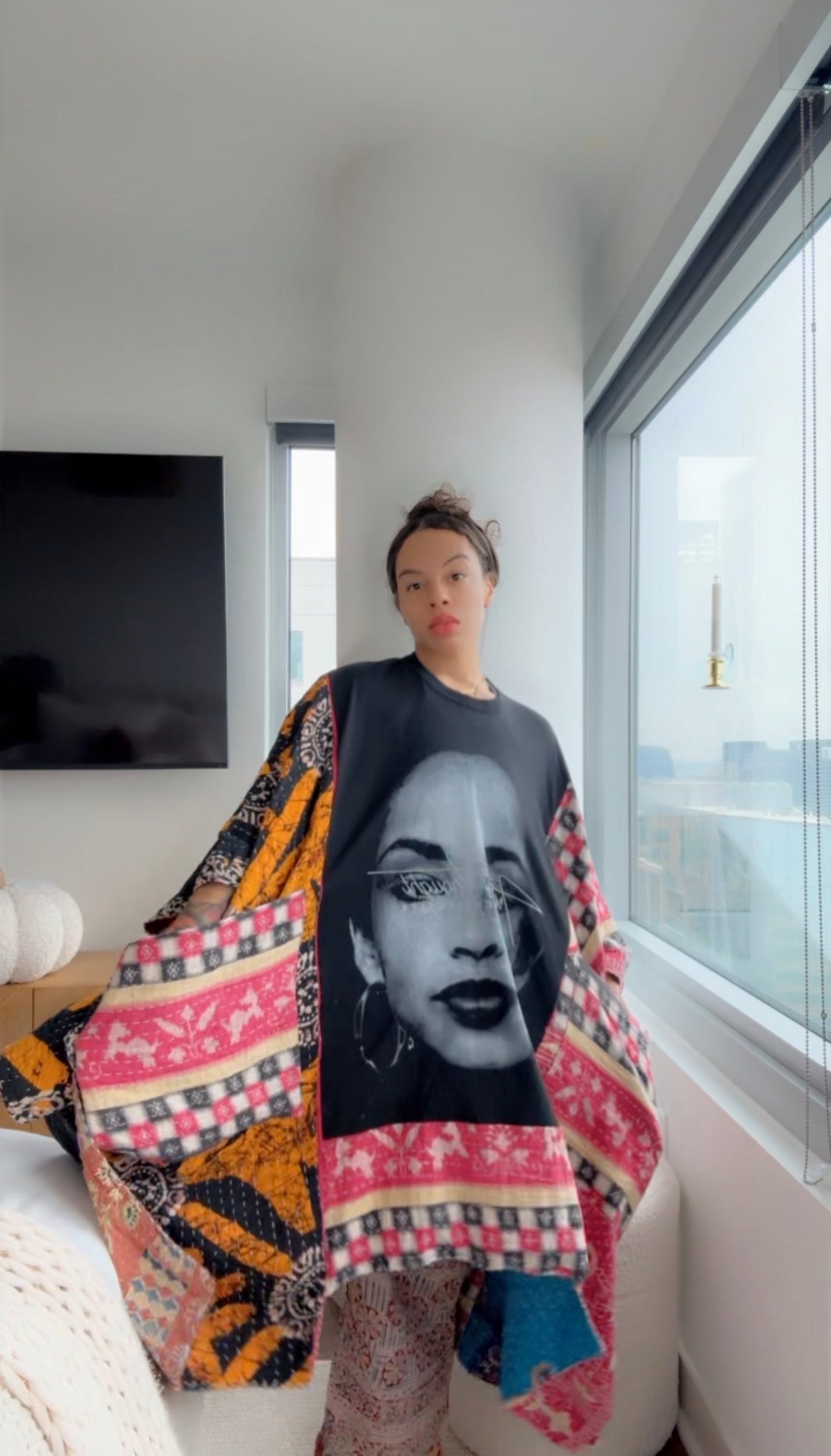 ** Sade Patchwork Letters Original Kantha Band Tee Muu