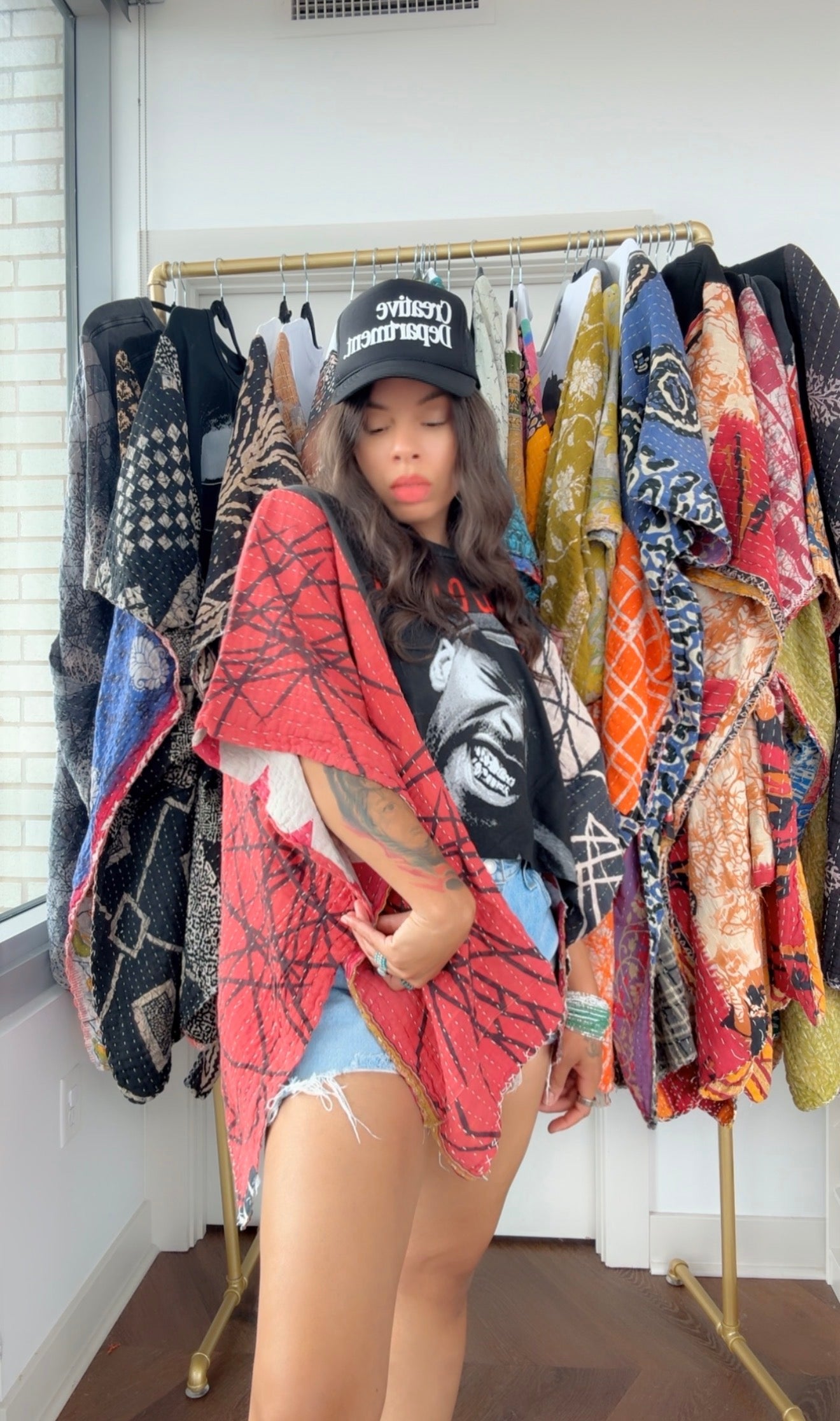 * Method Man Kantha Band Tee Poncho (crop)