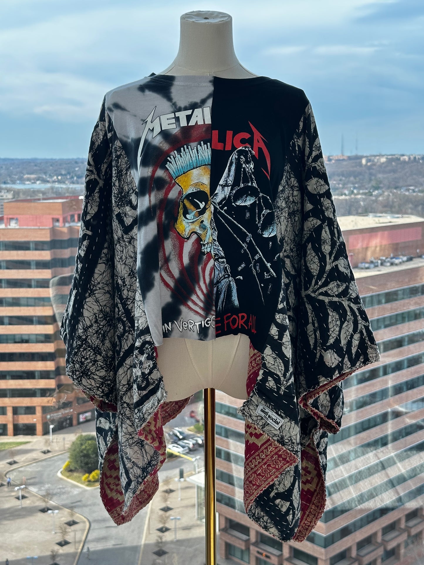 Custom Kantha Band Tee Poncho