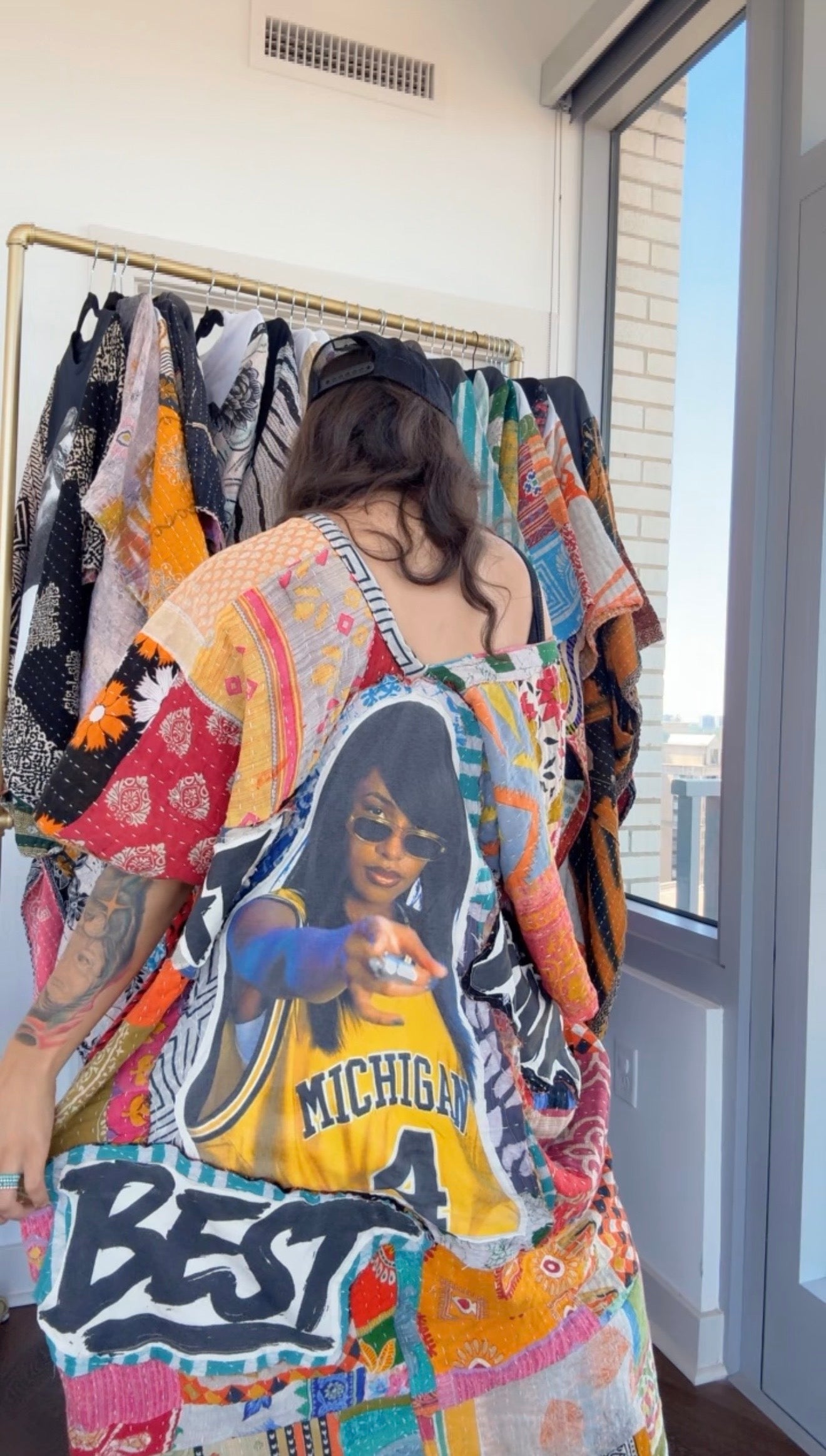 * Aaliyah “At Your Best” Rhythm & Flow Kaftan (raw hem/ patchwork) |