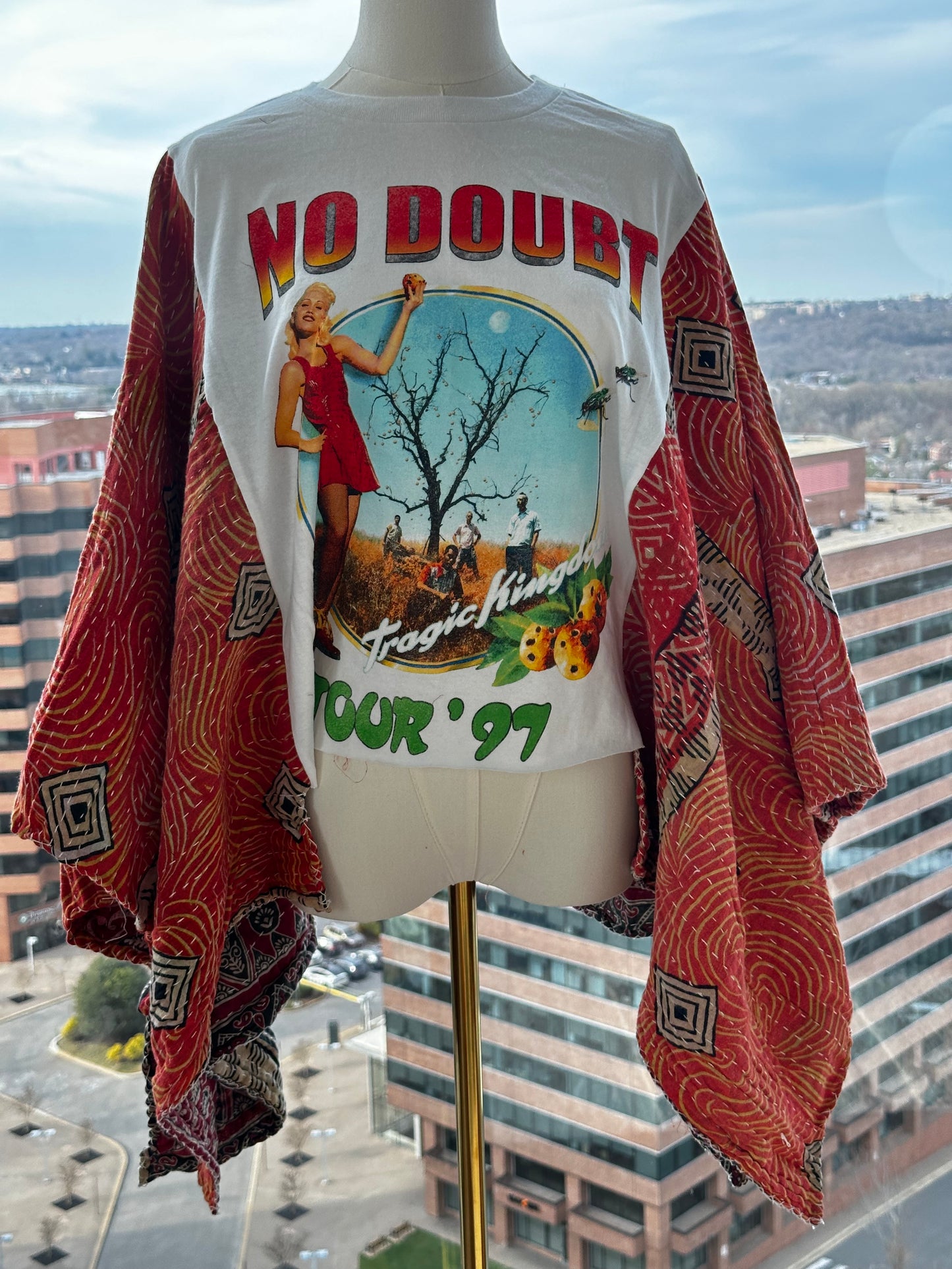 Custom Kantha Band Tee Poncho