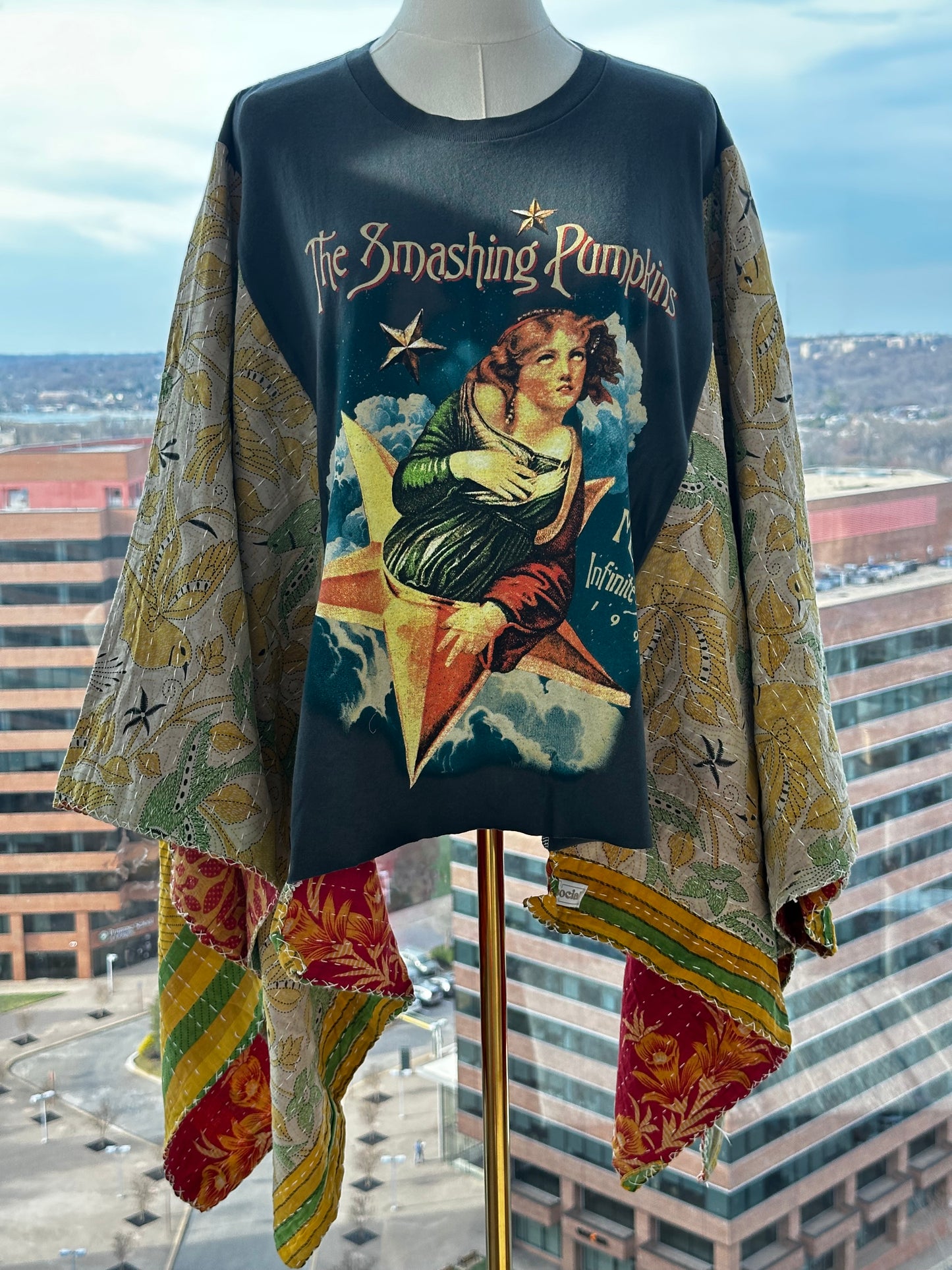 Custom Kantha Band Tee Poncho