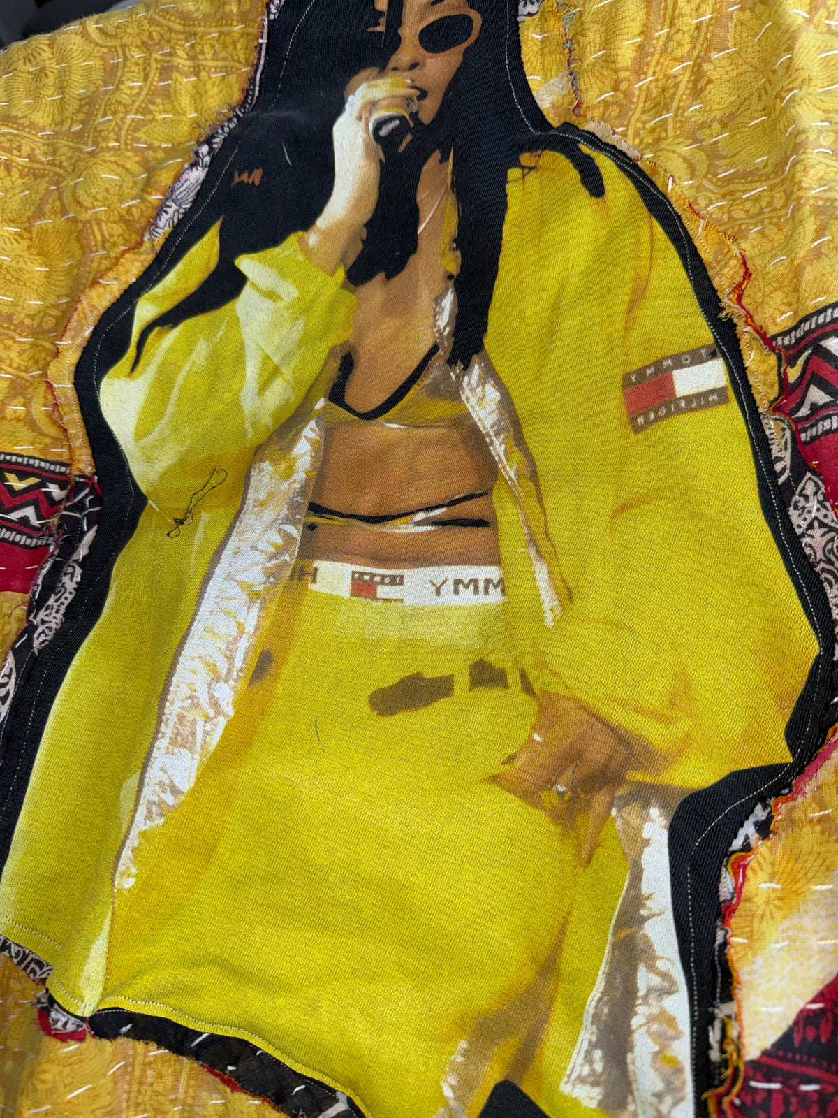 * 10/16 Drop Aaliyah Big Face Kantha Barrel Pants — 5'5" and Under