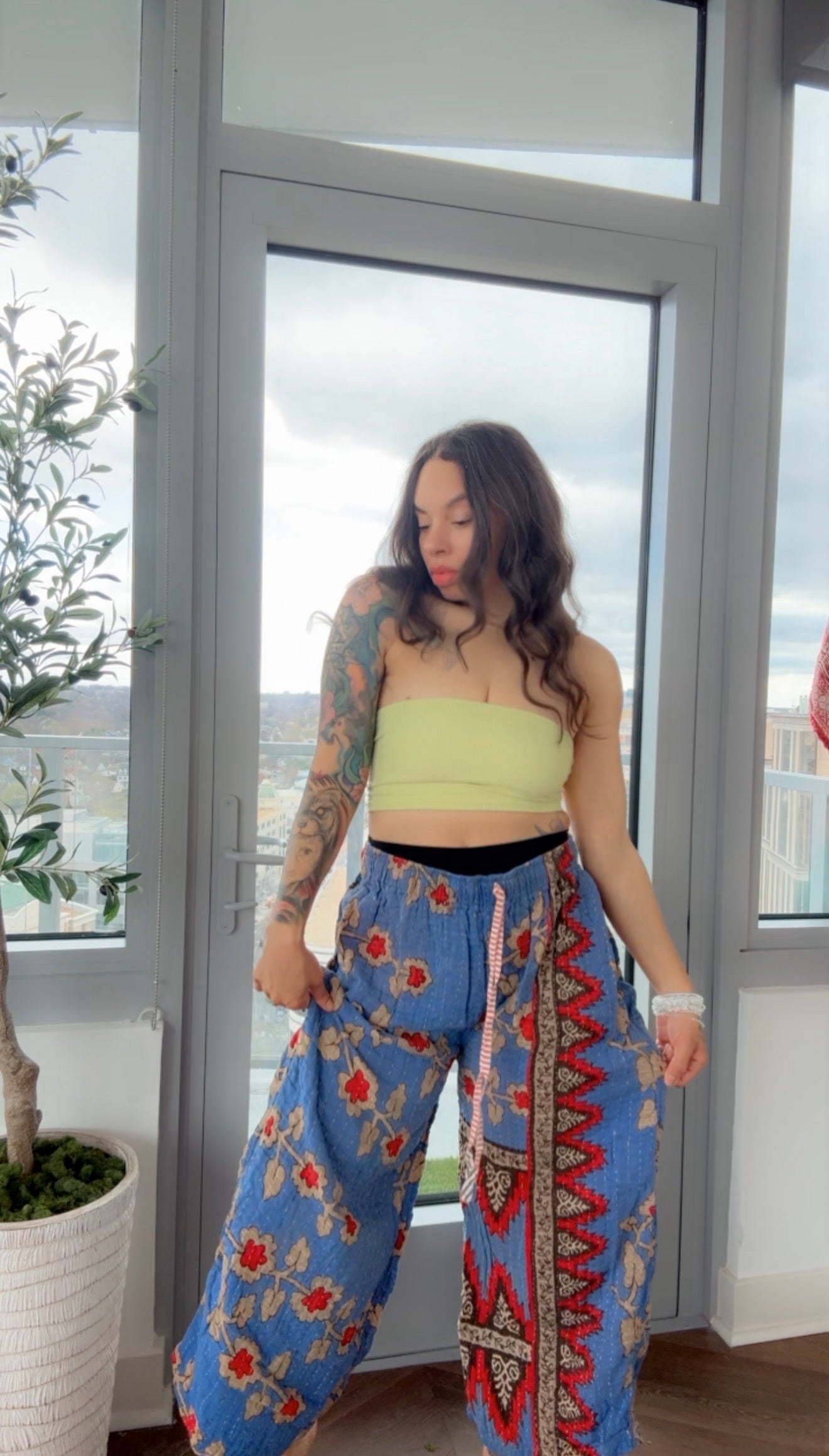 ** Reversible Kantha Lounge Pant