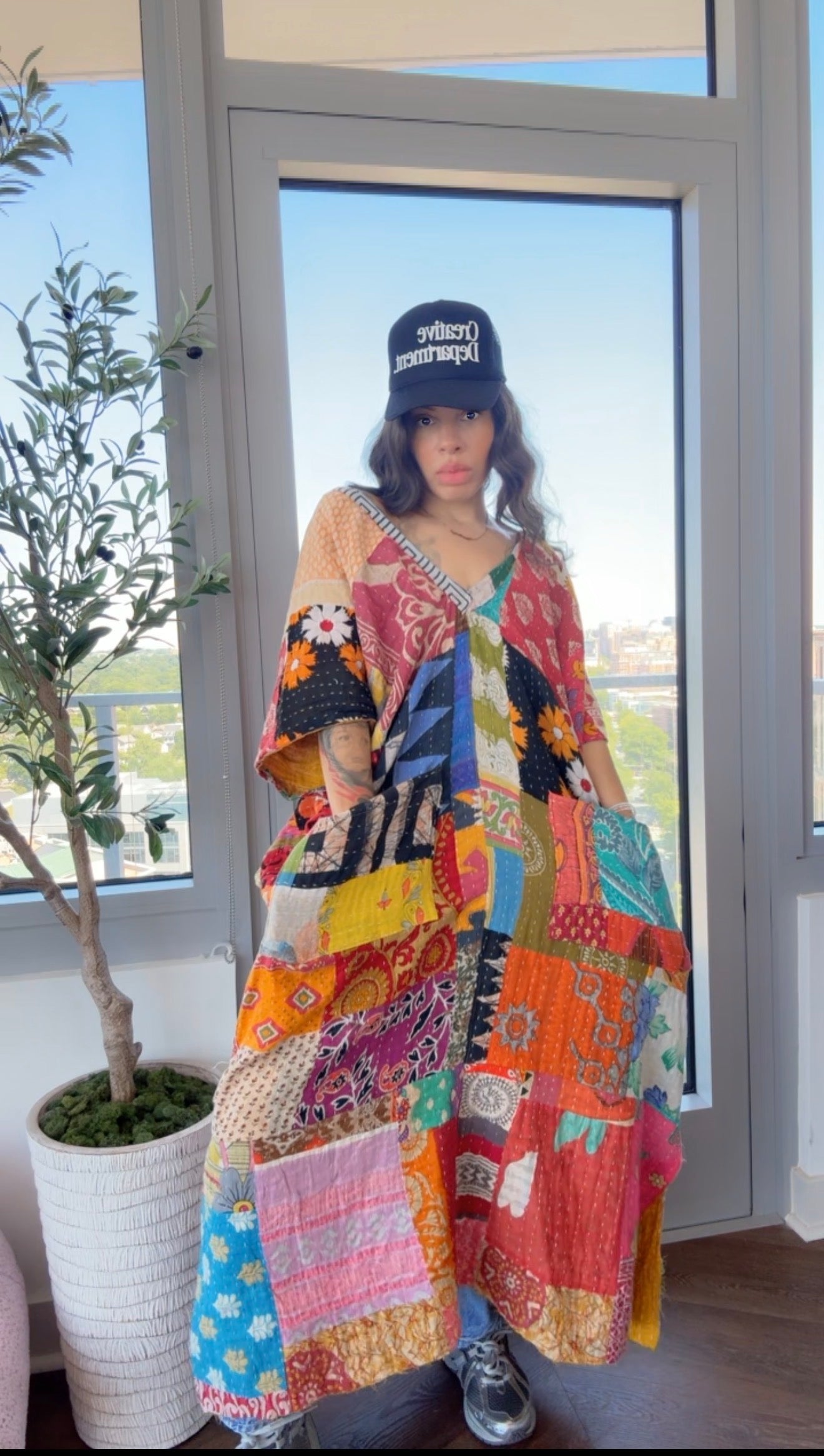 * Aaliyah “At Your Best” Rhythm & Flow Kaftan (raw hem/ patchwork) |