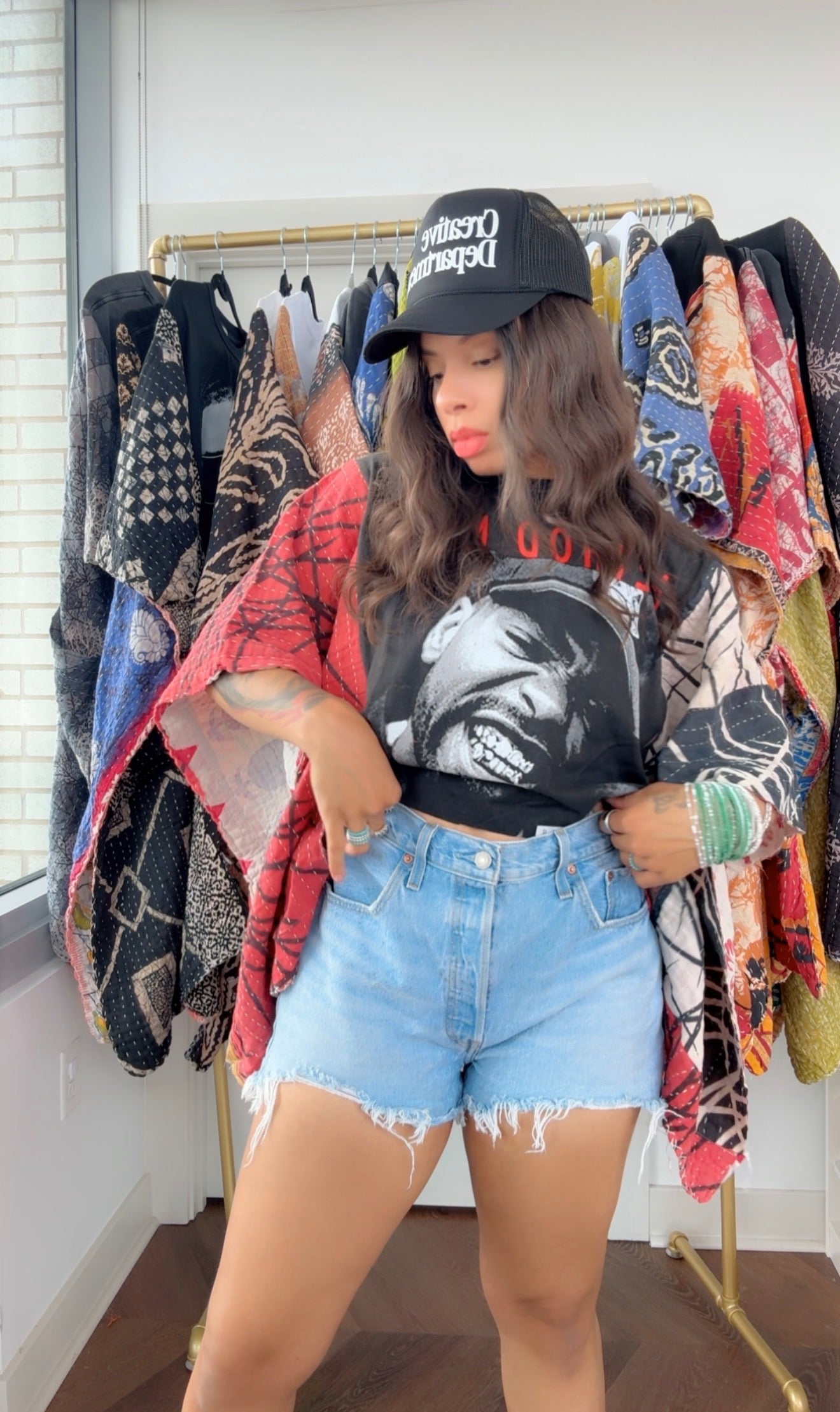 * Method Man Kantha Band Tee Poncho (crop)