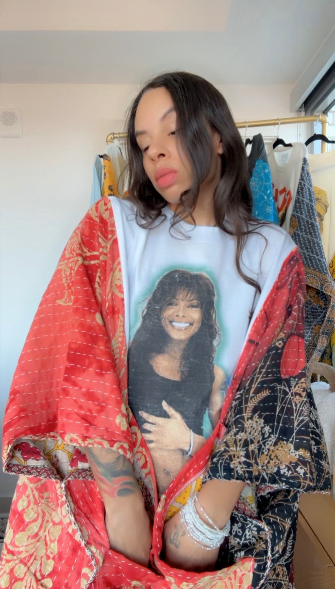 **Janet Jackson Original Kantha Band Tee Muu (premium quilt)