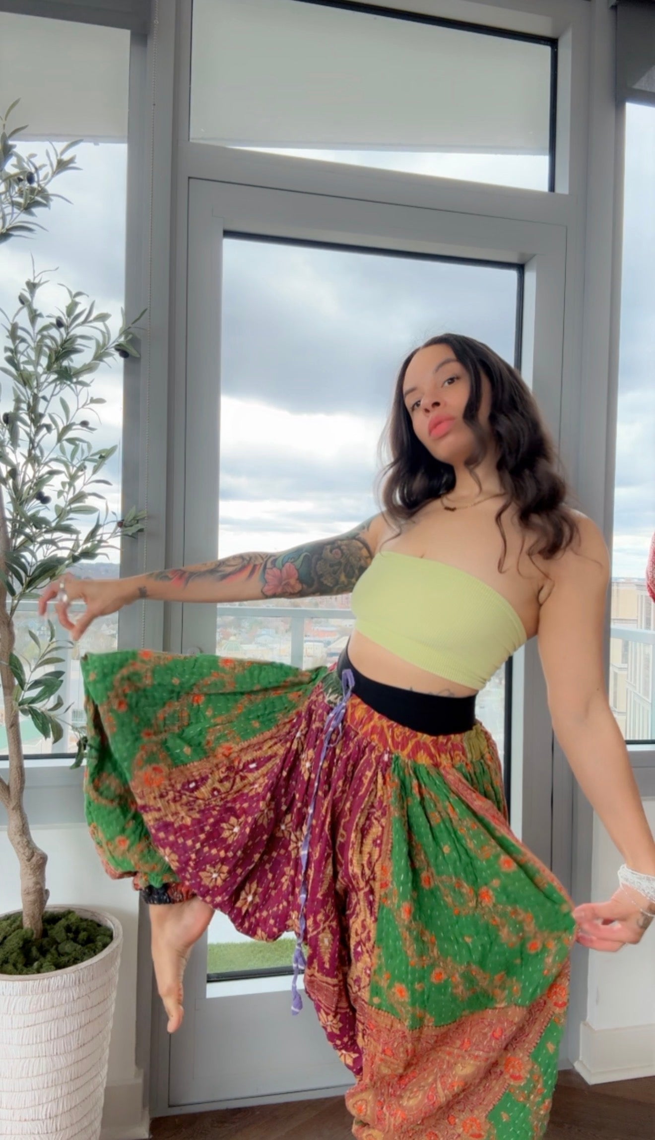 ** Reversible Kantha Harem Pants (only)