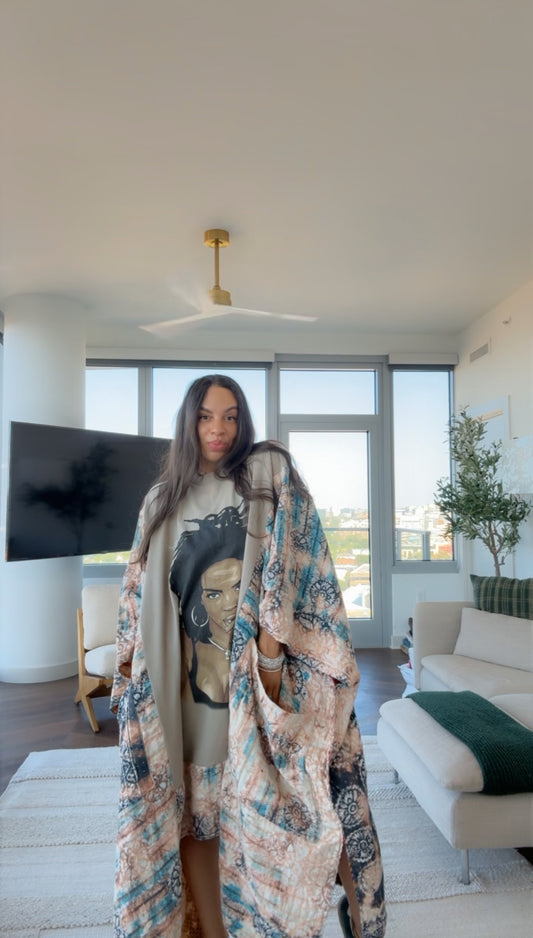 *Lauryn Hill Original Chuck -X- Dray Collab Kantha Band Tee Muu