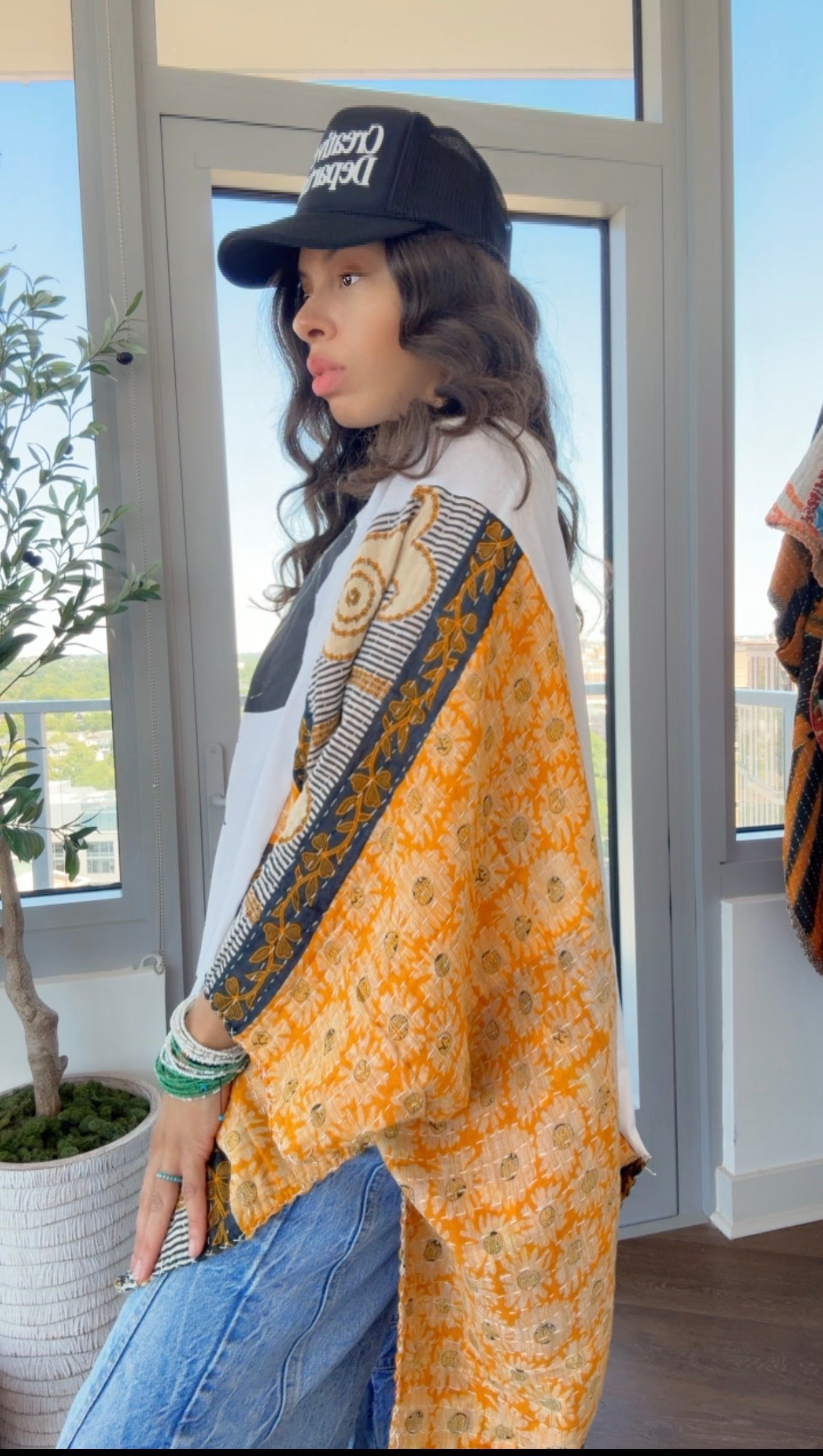 * LL Cool J Kantha Band Tee Poncho
