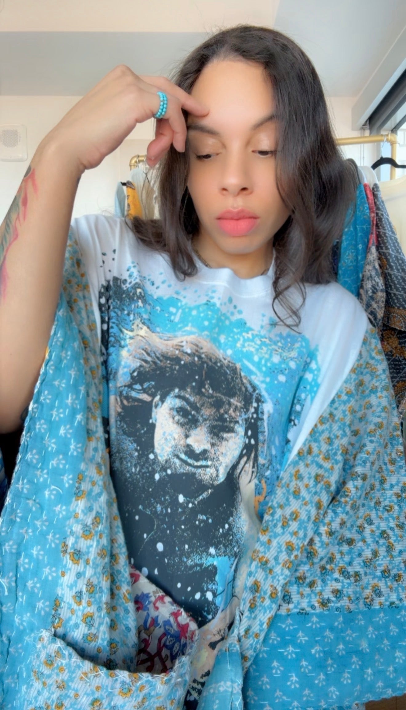 Kurt Cobain Original Kantha Band Tee Muu (premium quilt)