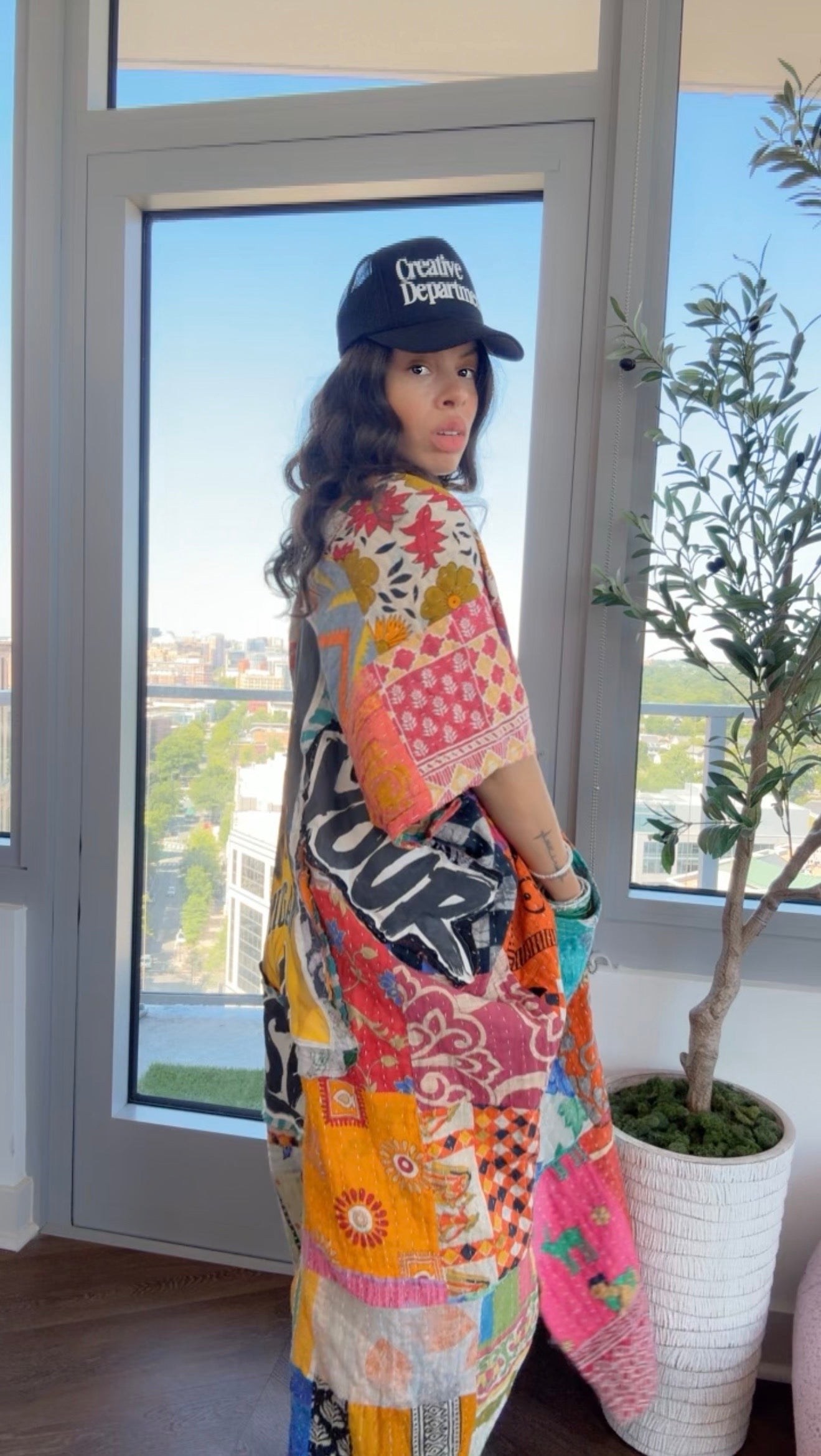 * Aaliyah “At Your Best” Rhythm & Flow Kaftan (raw hem/ patchwork) |