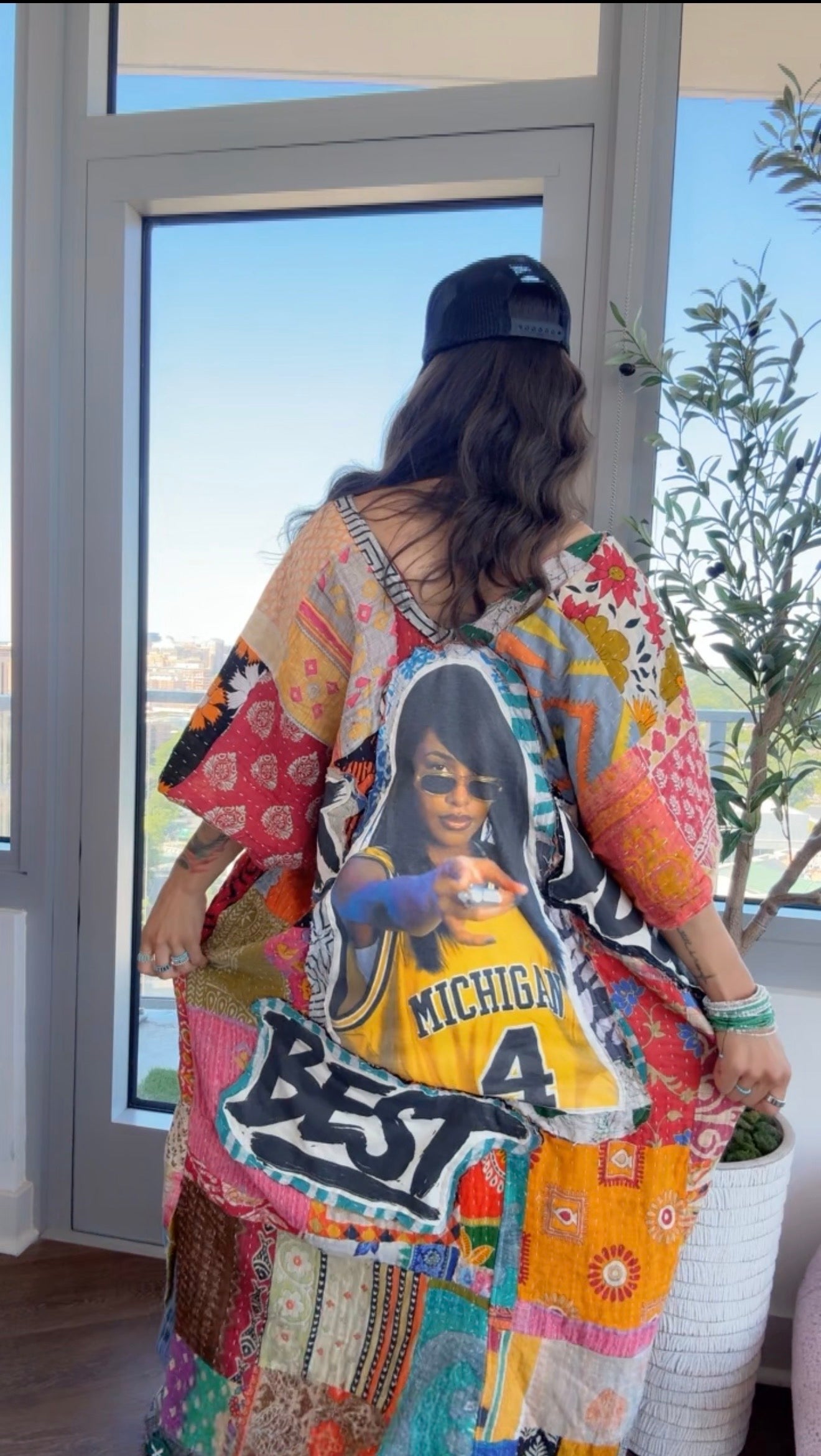* Aaliyah “At Your Best” Rhythm & Flow Kaftan (raw hem/ patchwork) |