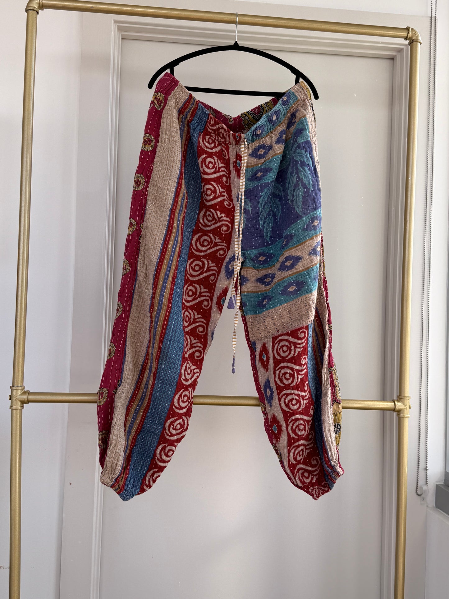 ** Reversible Kantha Jogger Pants