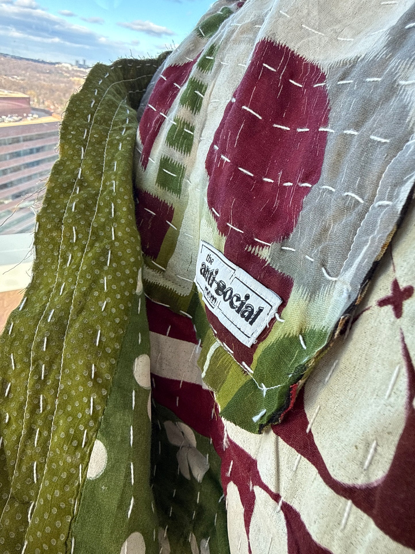 Raw Hem Kantha Kimono