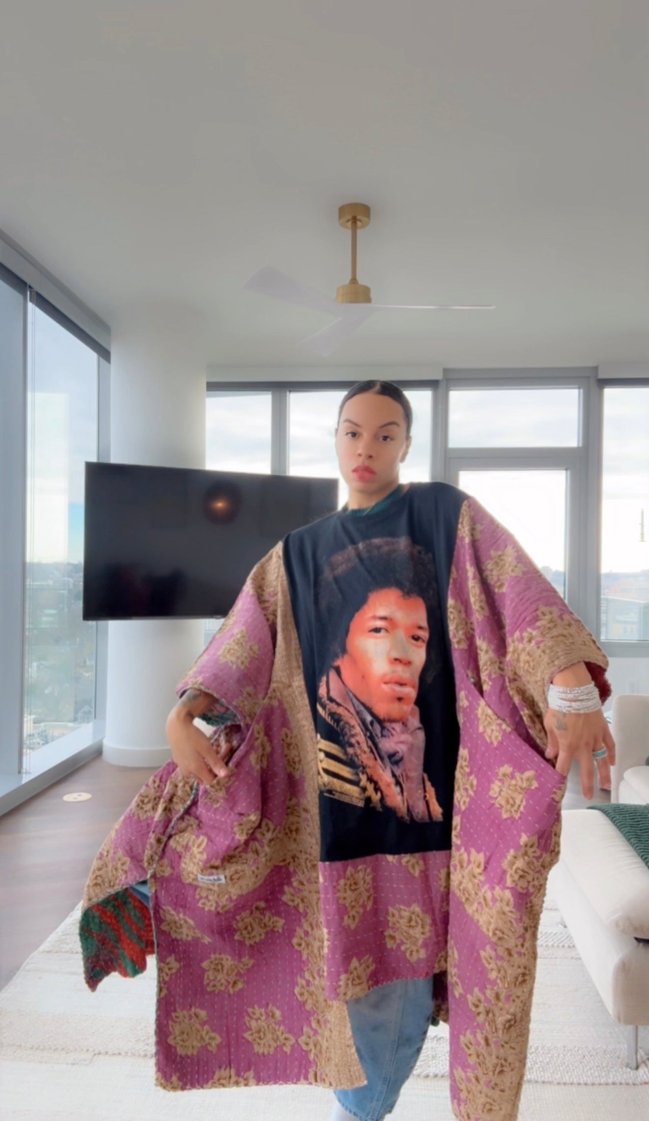 ** Jimi Hendrix Original Kantha Band Tee Muu