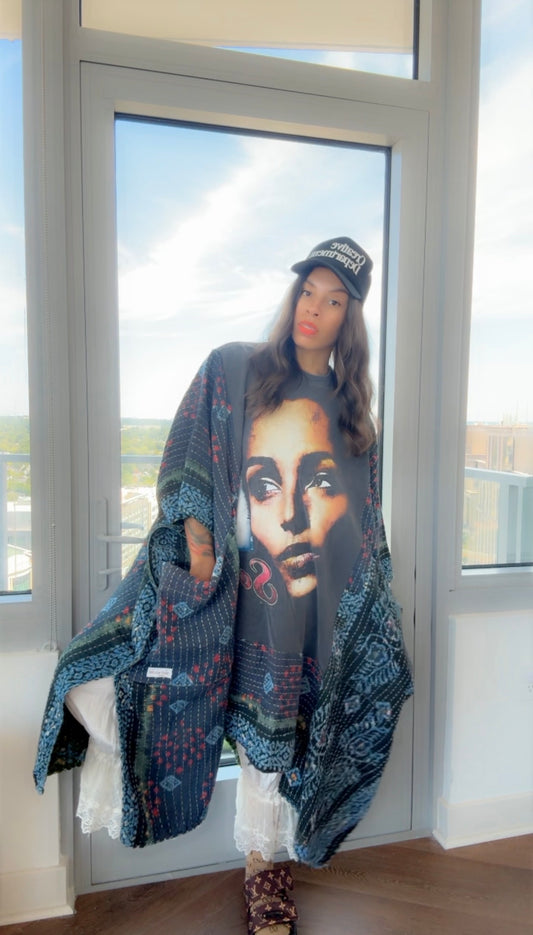 * 8/28 Drop Sade Hand Dyed Original Kantha Band Tee Muu (Top Tier Premium) Collectors Vault