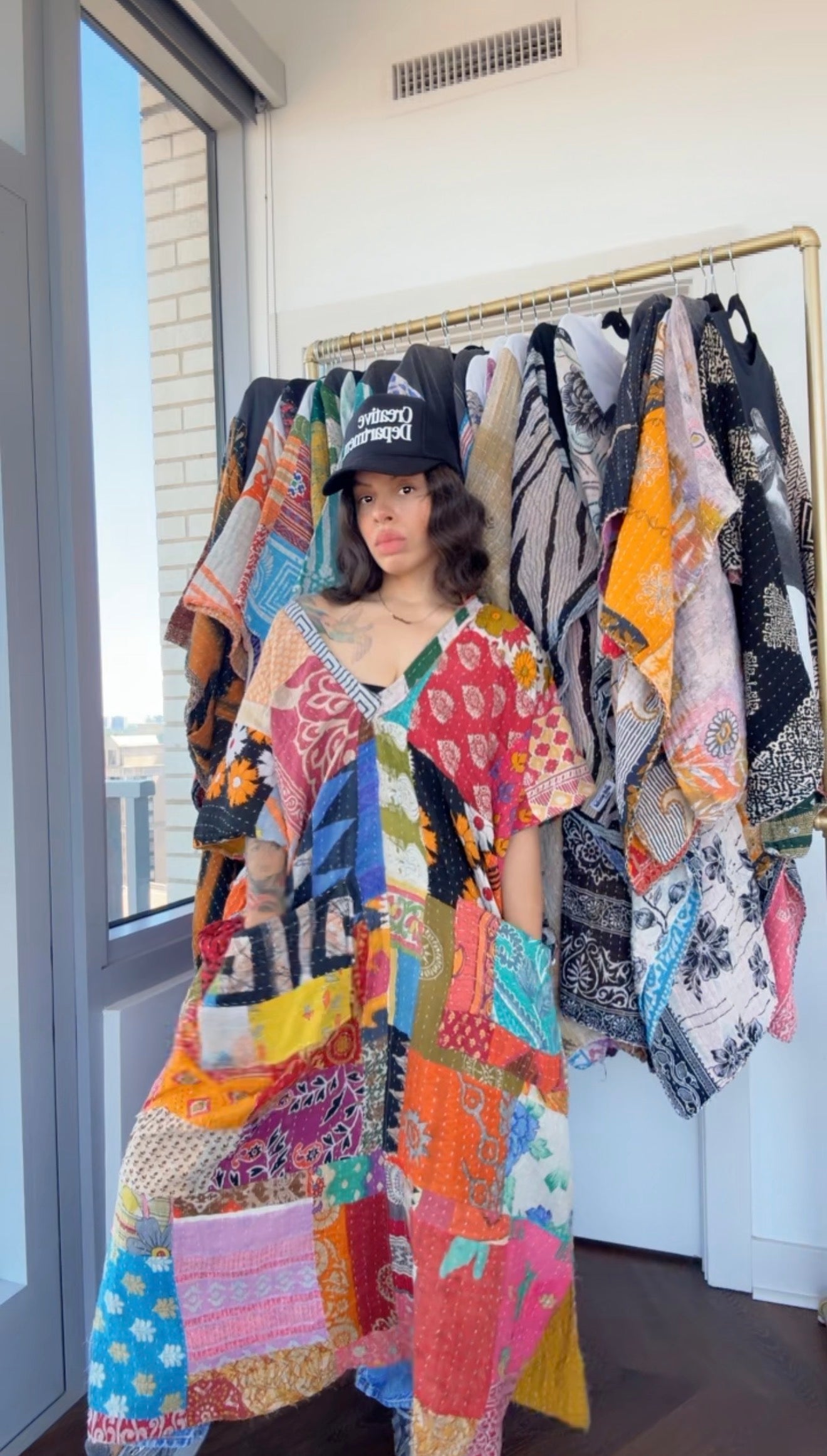 * Aaliyah “At Your Best” Rhythm & Flow Kaftan (raw hem/ patchwork) |