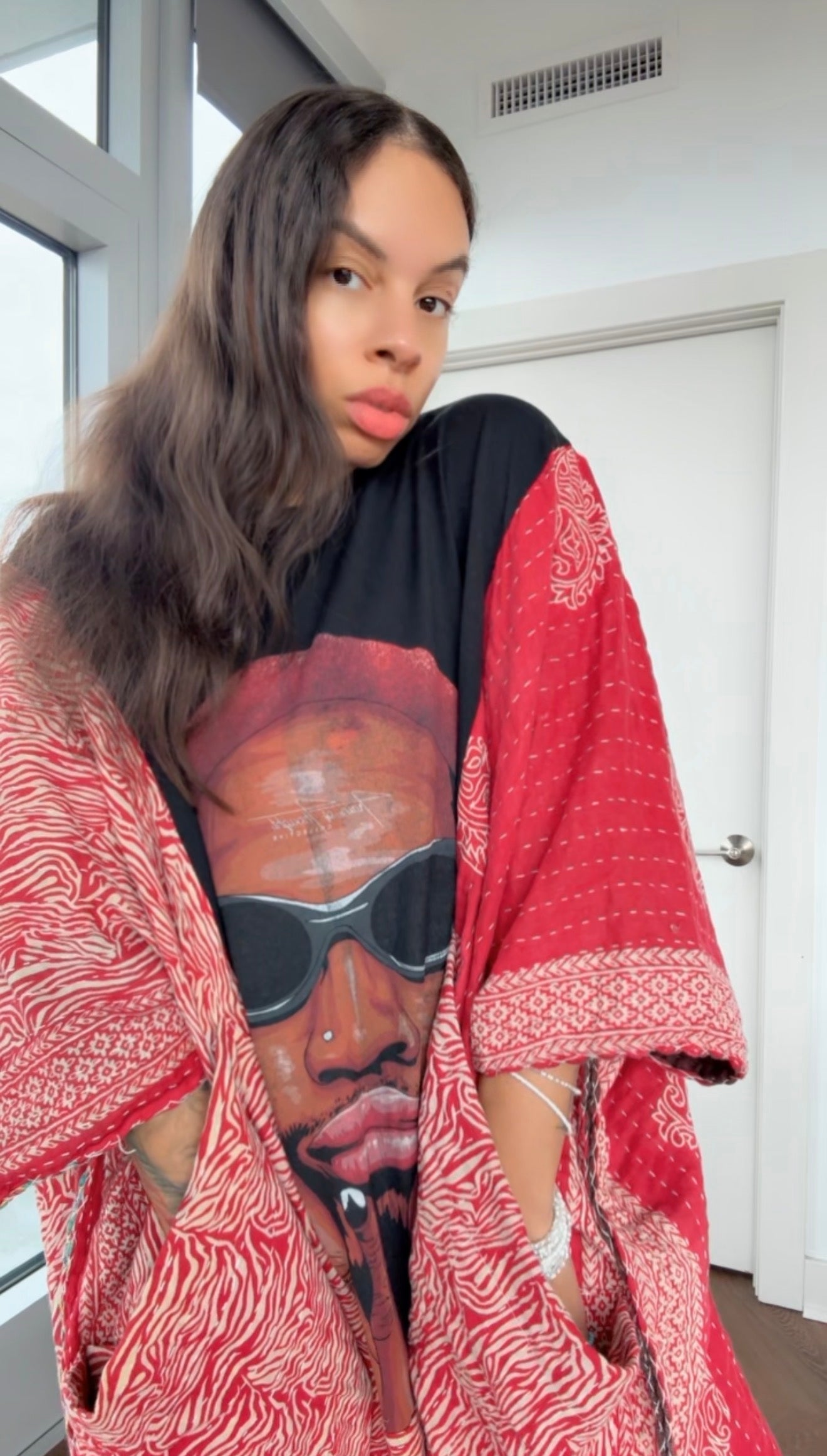 Dennis Rodman RARE Zebra Print Original Kantha Band Tee Muu (Premium)