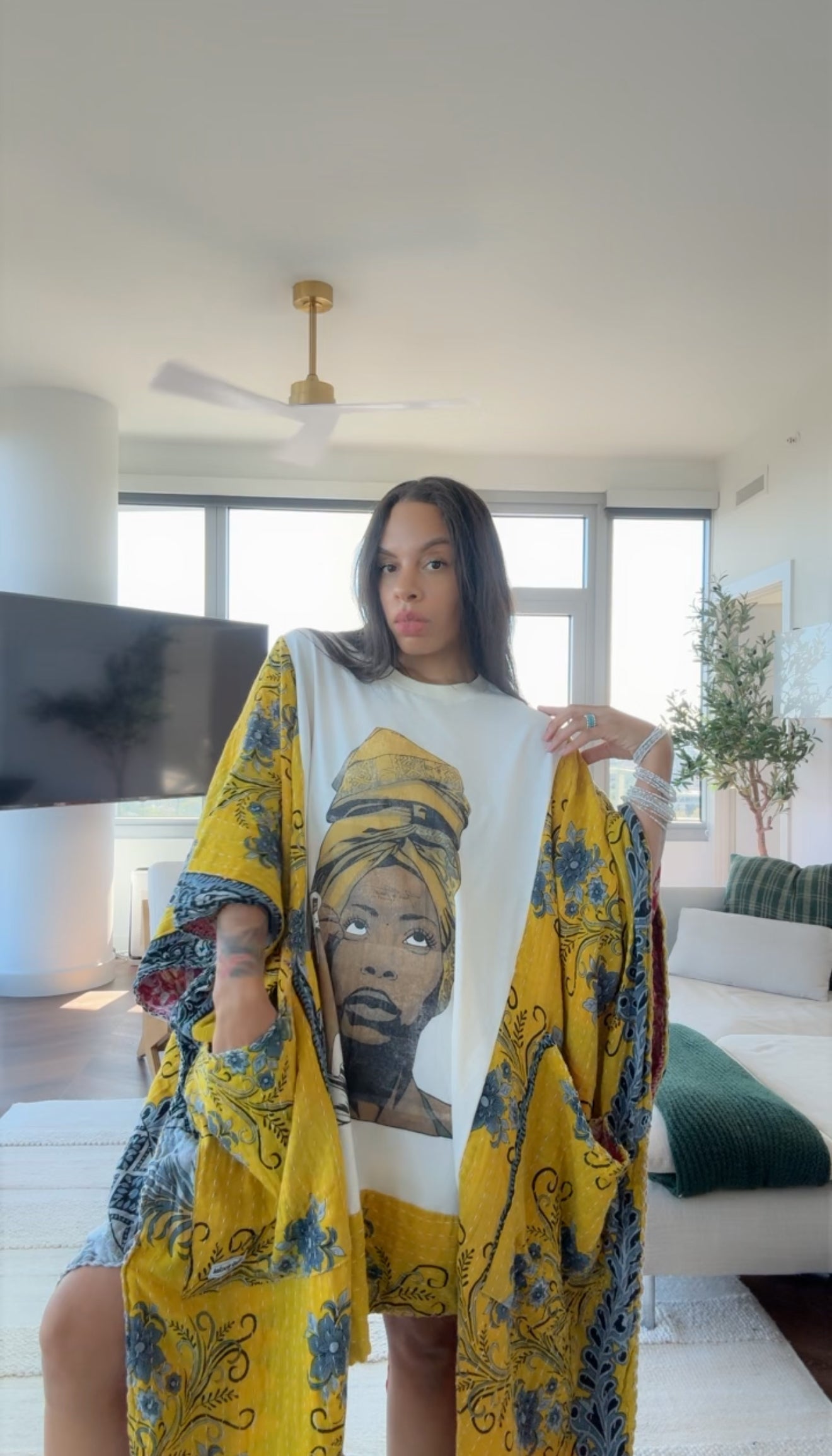 *Erykah Badu Original Kantha Band Tee Muu
