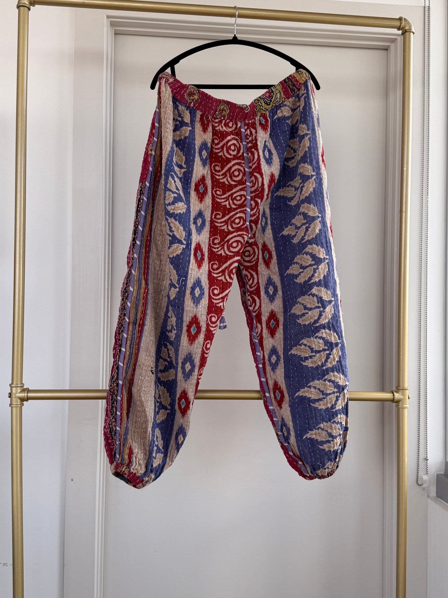 ** Reversible Kantha Jogger Pants