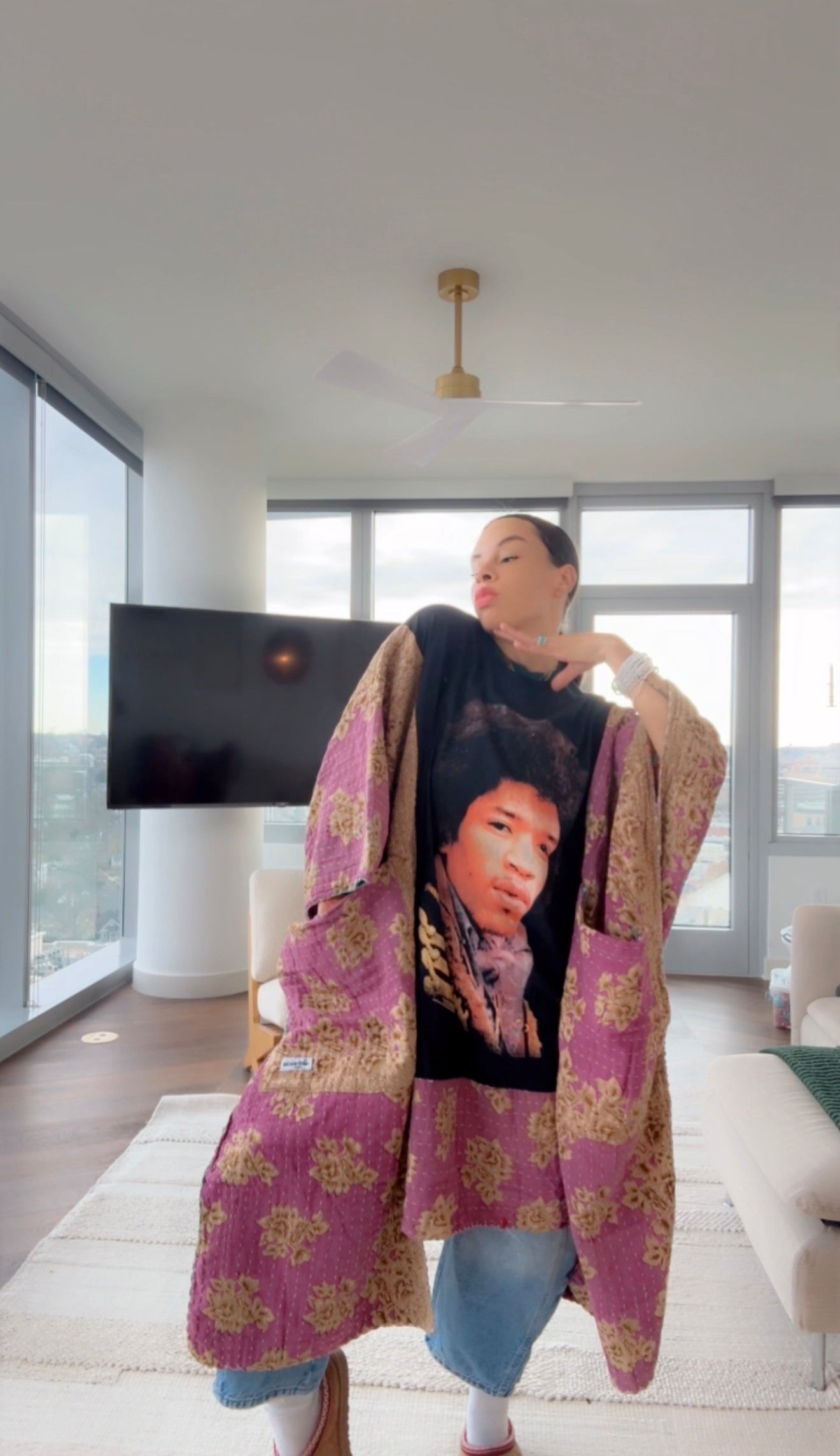 ** Jimi Hendrix Original Kantha Band Tee Muu