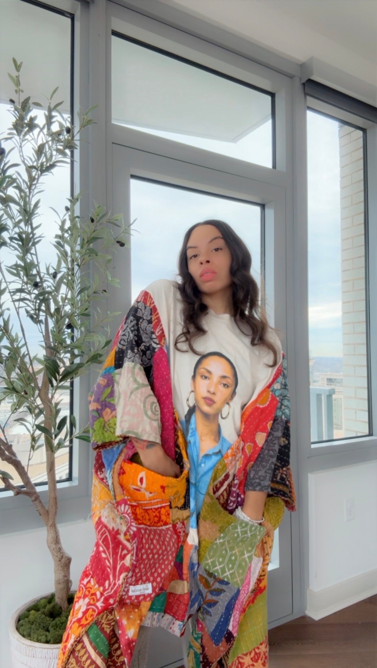 **Sade Patchwork Quilt Original Kantha Band Tee Muu