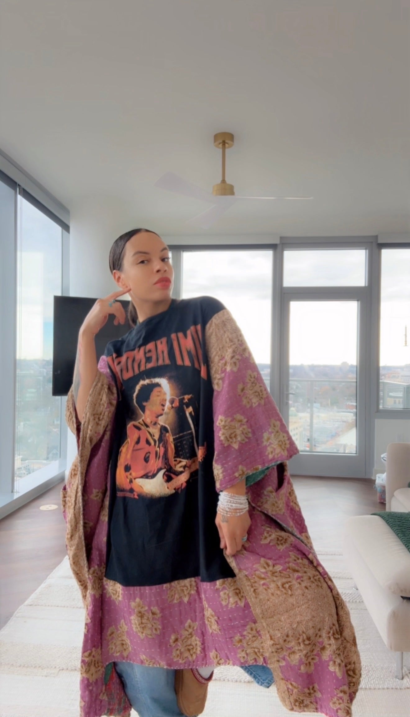 ** Jimi Hendrix Original Kantha Band Tee Muu