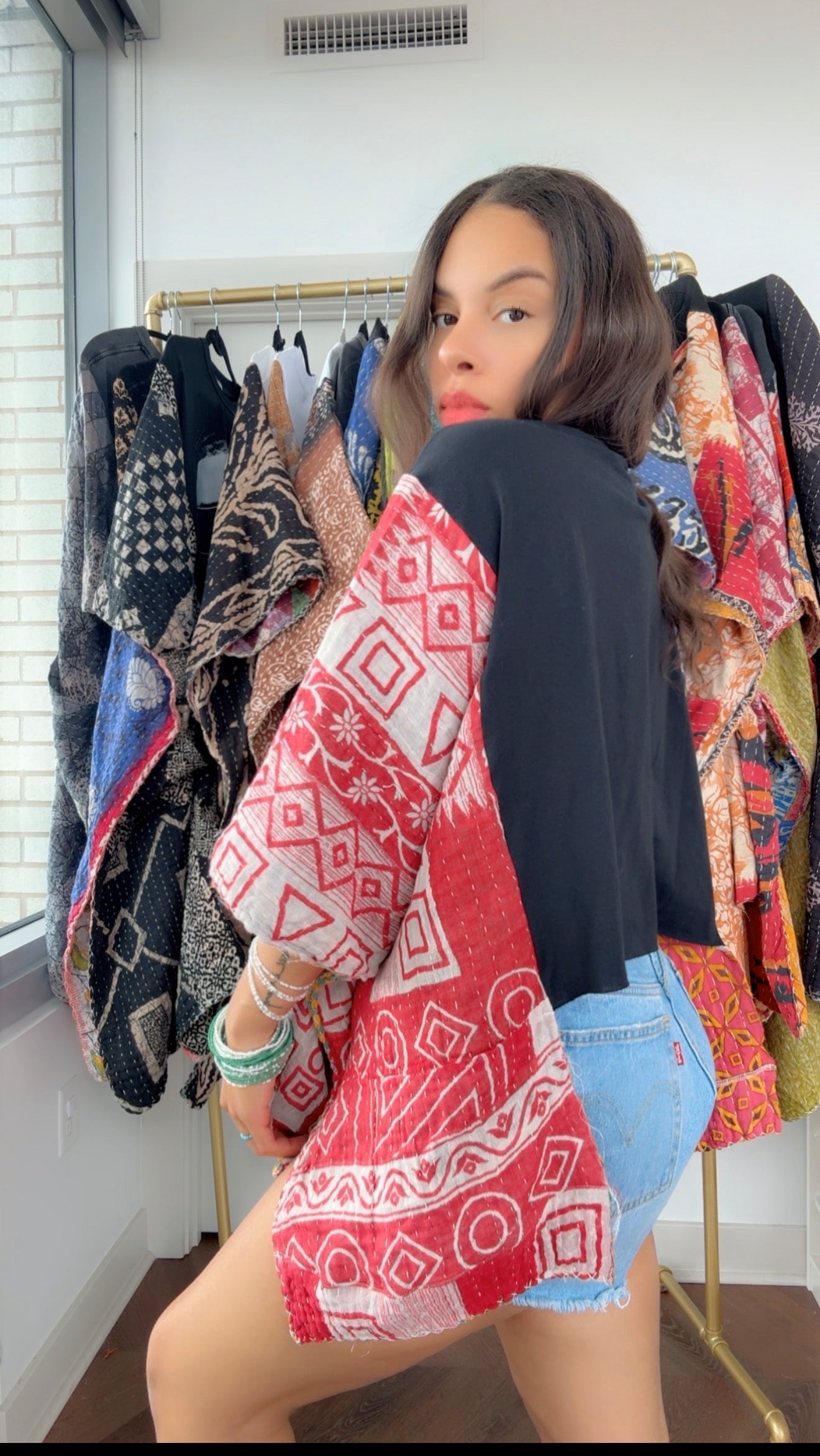 * OutKast Kantha Band Tee Poncho (crop)