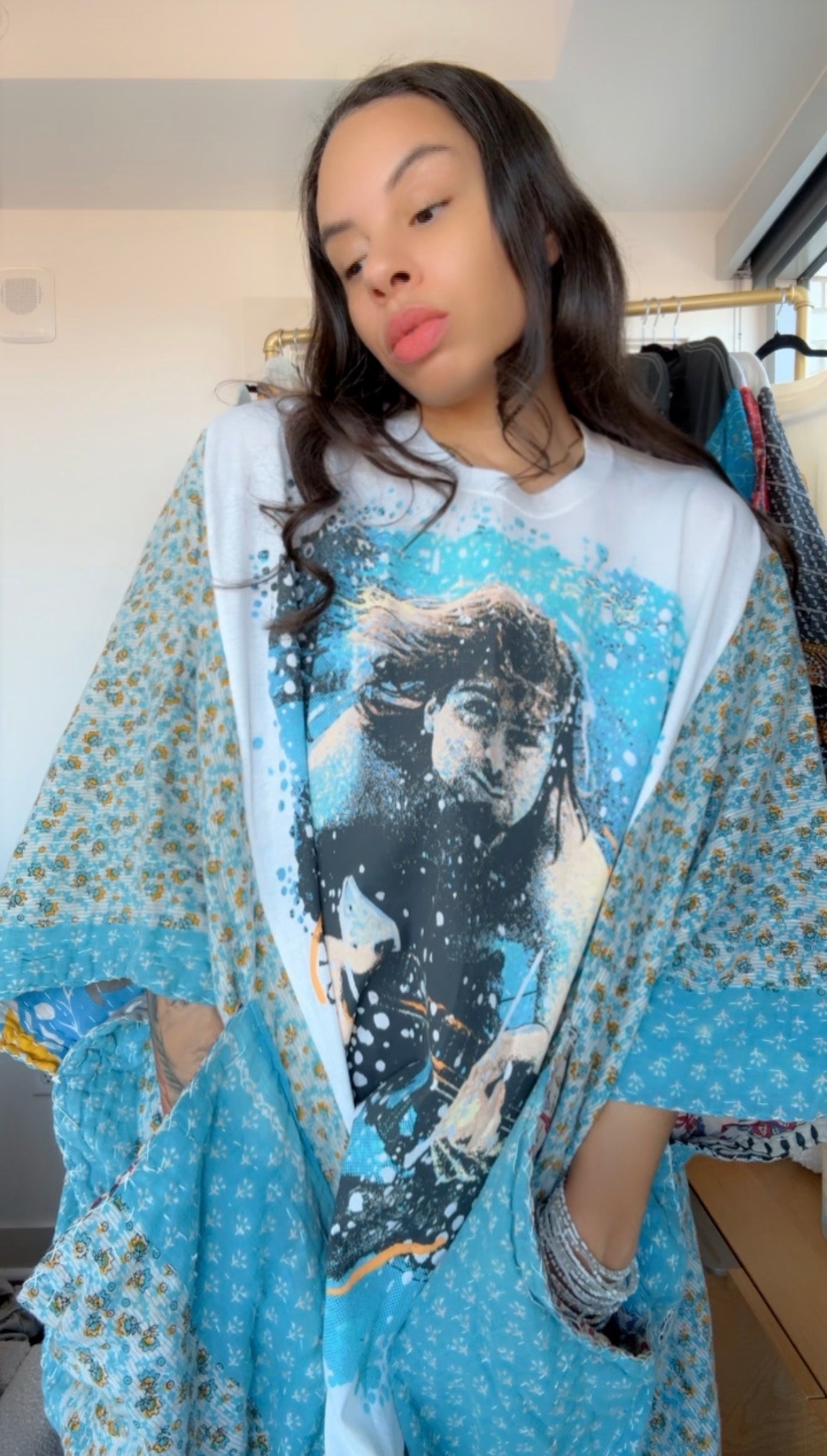 Kurt Cobain Original Kantha Band Tee Muu (premium quilt)