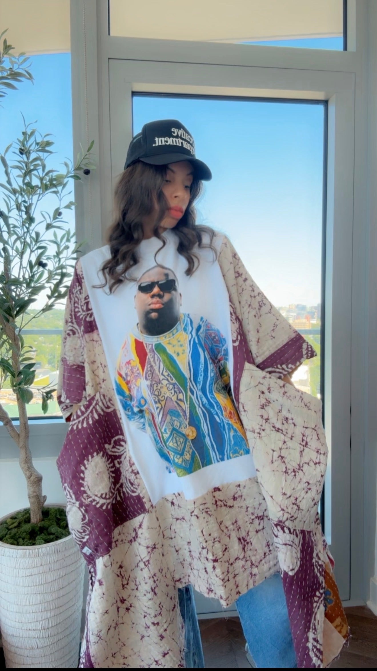 * Notorious B.I.G Raw Hem Original Kantha Band Tee Muu (Top Tier Premium)