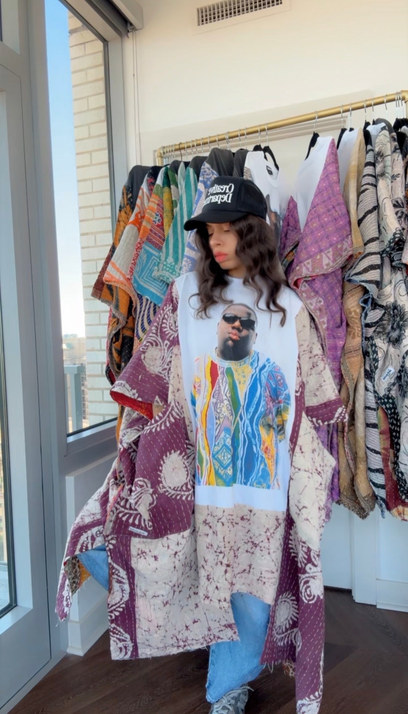 * Notorious B.I.G Raw Hem Original Kantha Band Tee Muu (Top Tier Premium)