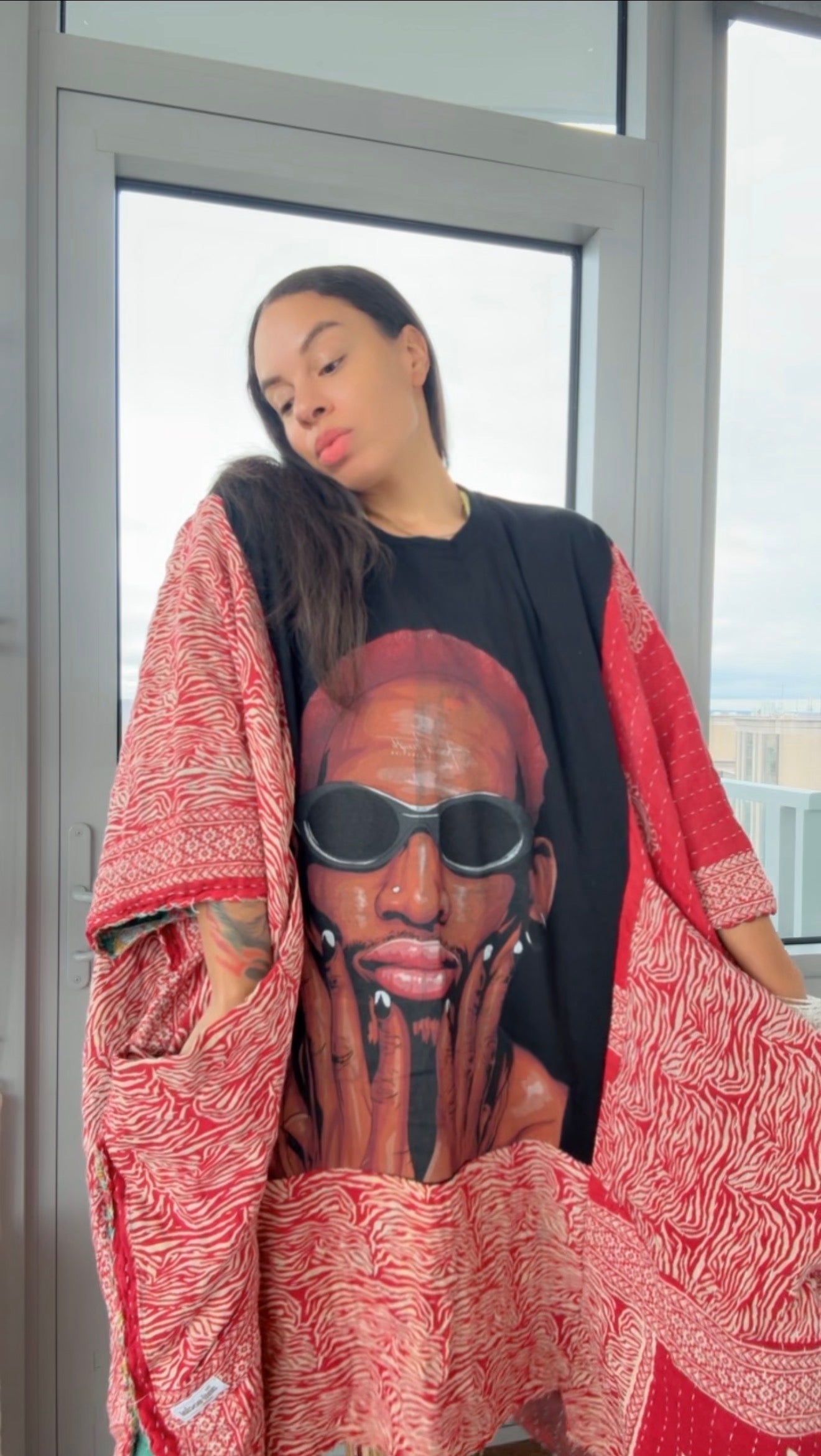 Dennis Rodman RARE Zebra Print Original Kantha Band Tee Muu (Premium)