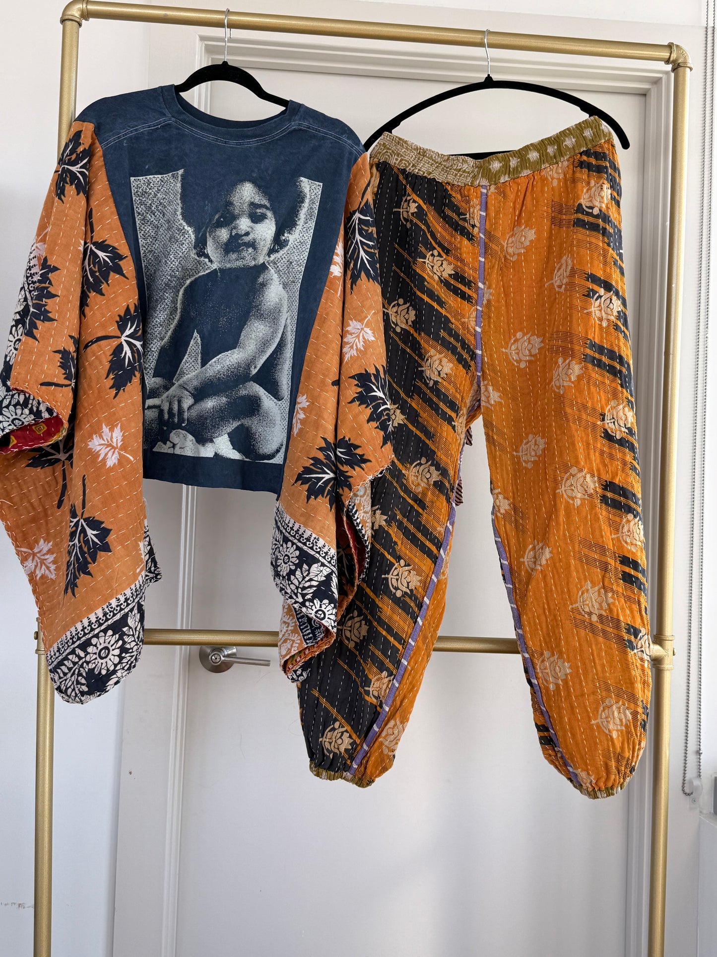 ** Reversible Kantha Jogger Pants (only)