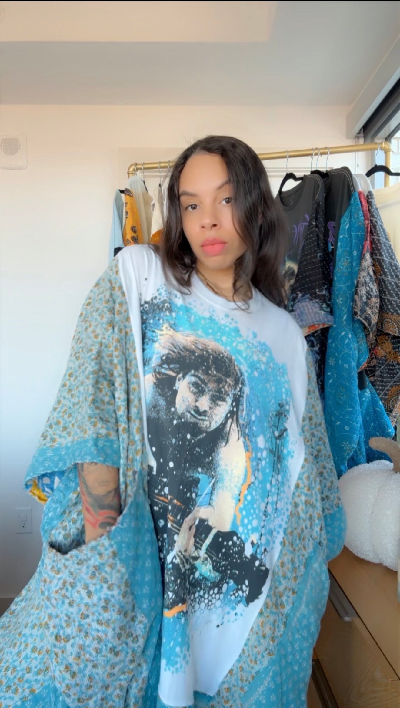 Kurt Cobain Original Kantha Band Tee Muu (premium quilt)