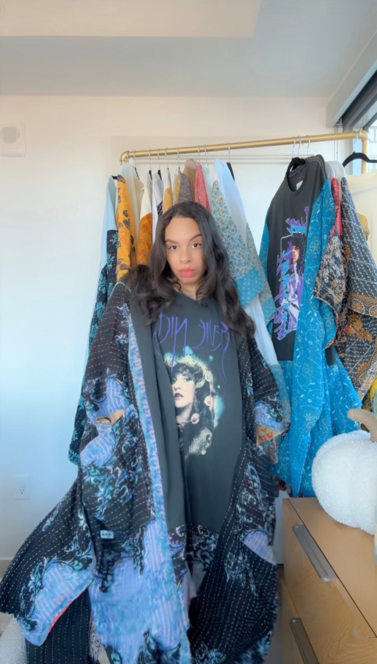 Stevie Nicks Original Kantha Band Tee Muu (premium quilt)