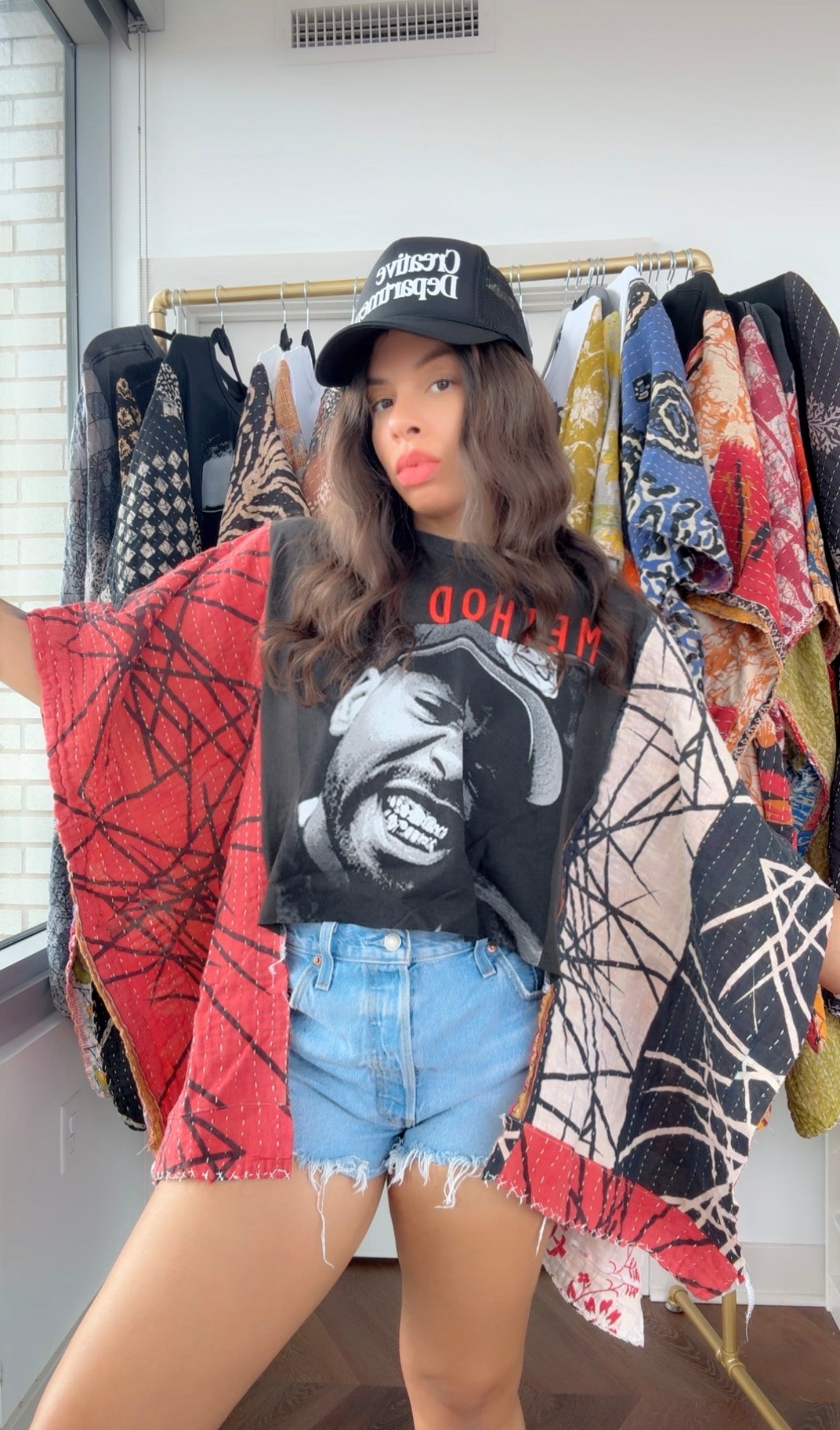 * Method Man Kantha Band Tee Poncho (crop)