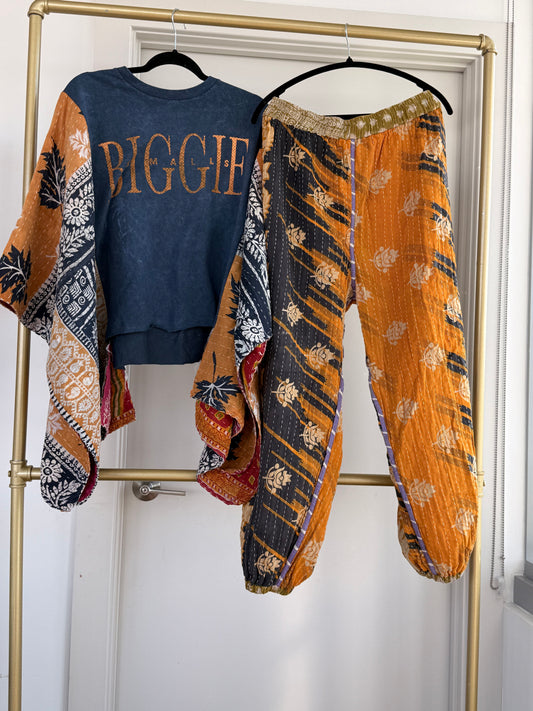 ** Reversible Kantha Jogger Pants (only)