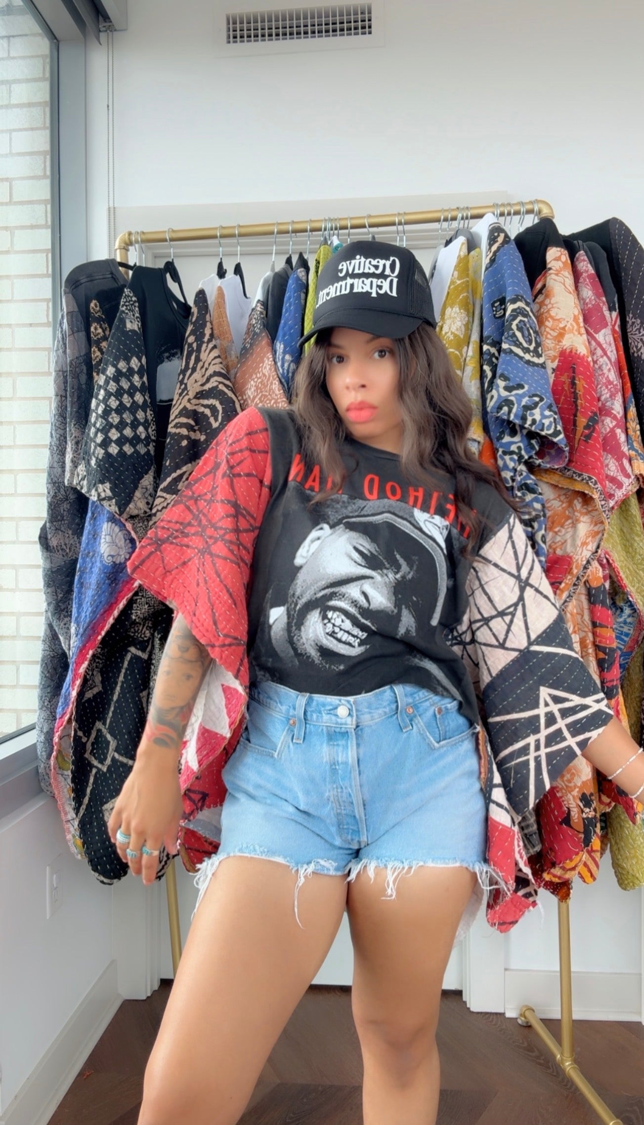 * Method Man Kantha Band Tee Poncho (crop)