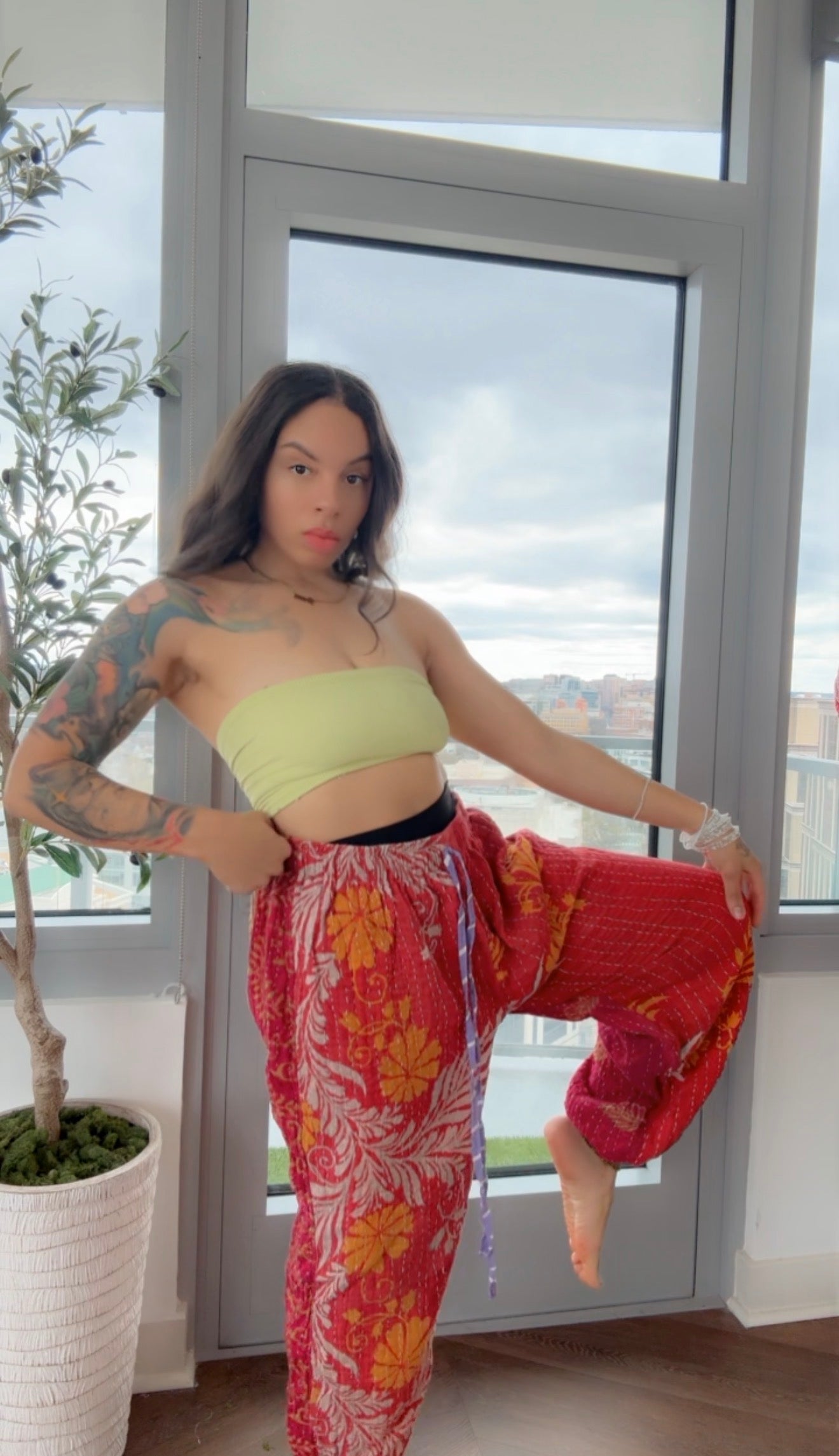 ** Reversible Kantha Jogger Pant (only)