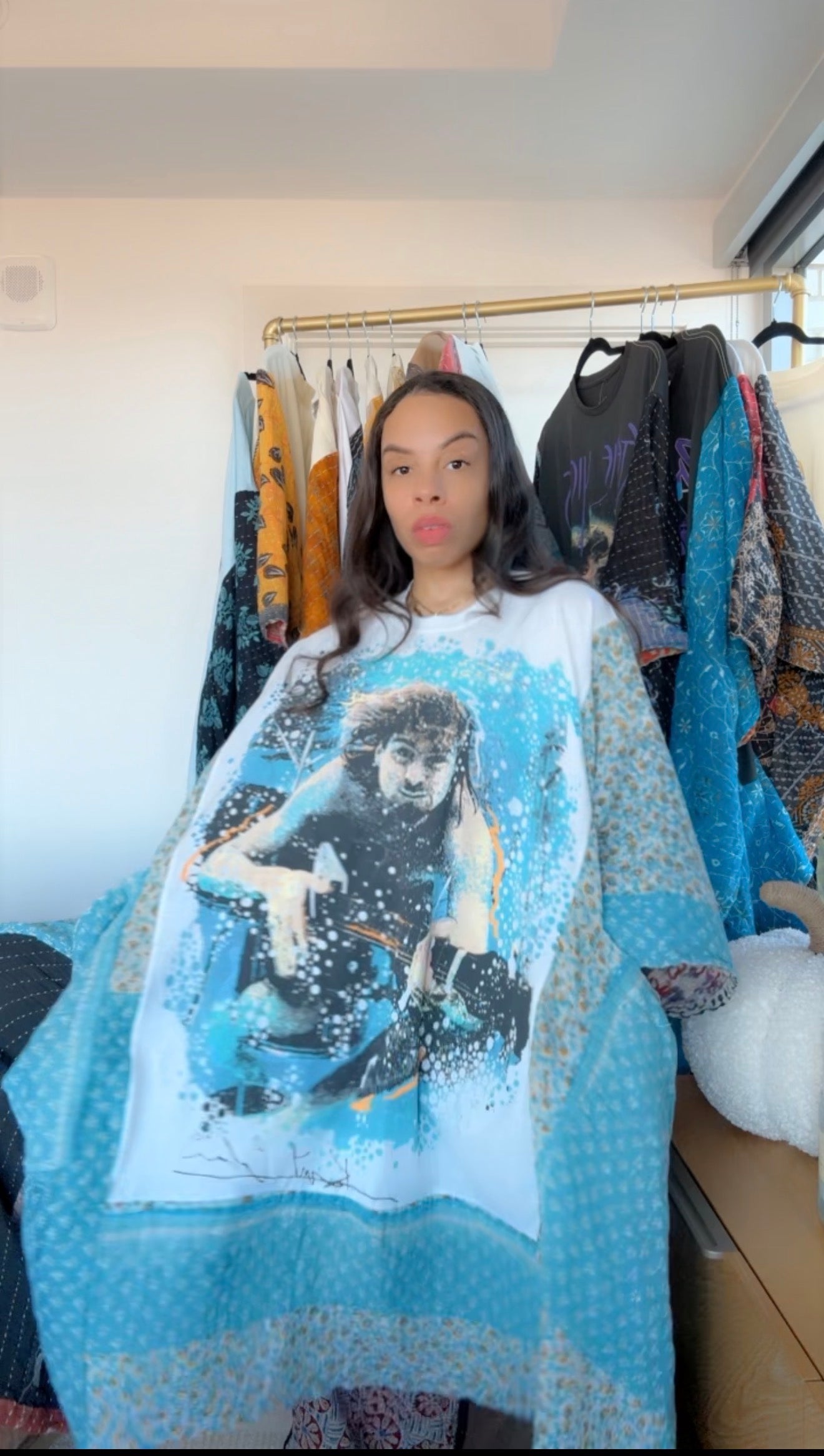Kurt Cobain Original Kantha Band Tee Muu (premium quilt)