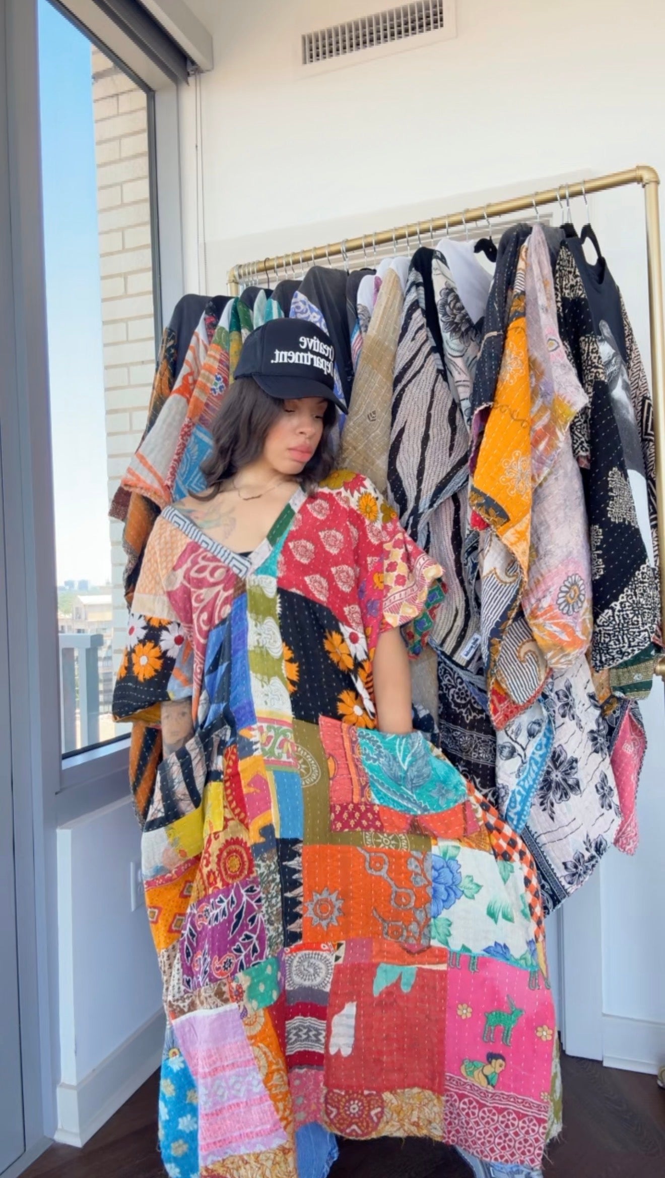 * Aaliyah “At Your Best” Rhythm & Flow Kaftan (raw hem/ patchwork) |