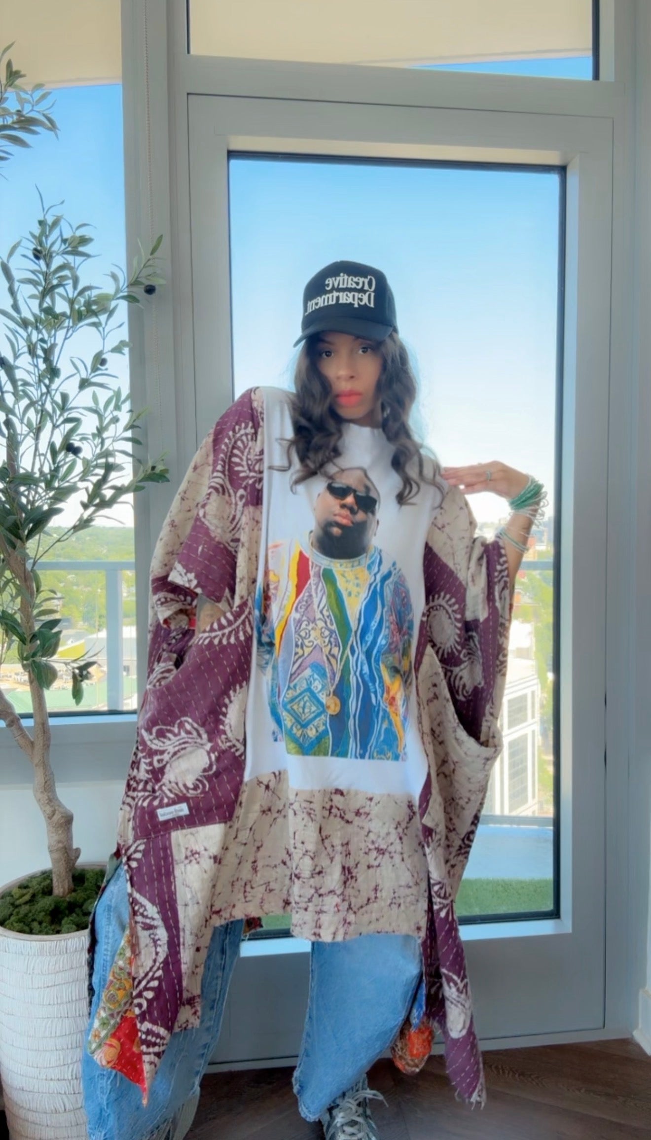 * Notorious B.I.G Raw Hem Original Kantha Band Tee Muu (Top Tier Premium)