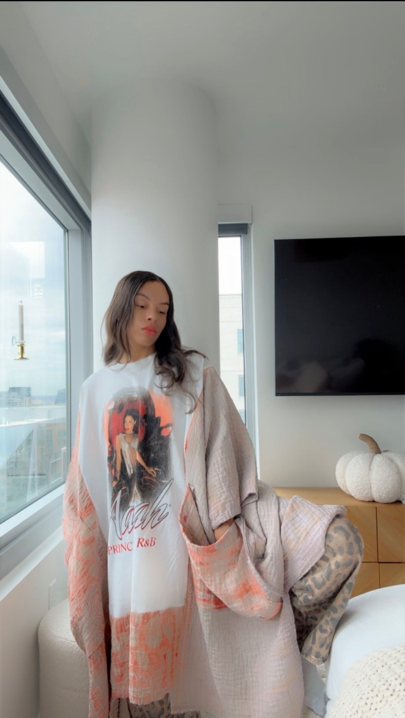 Aaliyah Original Kantha Band Tee Muu (hand dyed)
