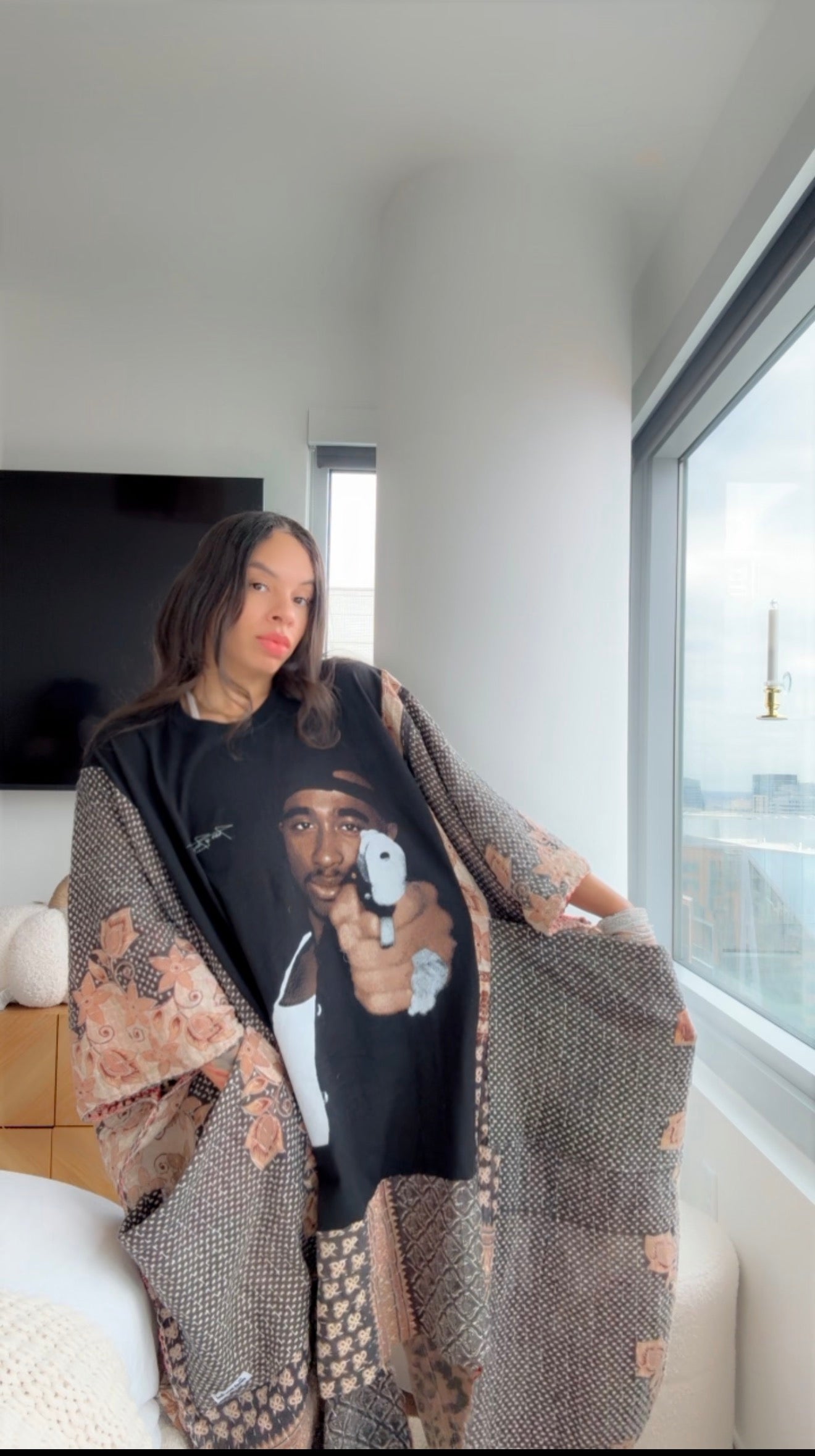 Tupac Thug Life Original Kantha Band Tee Muu