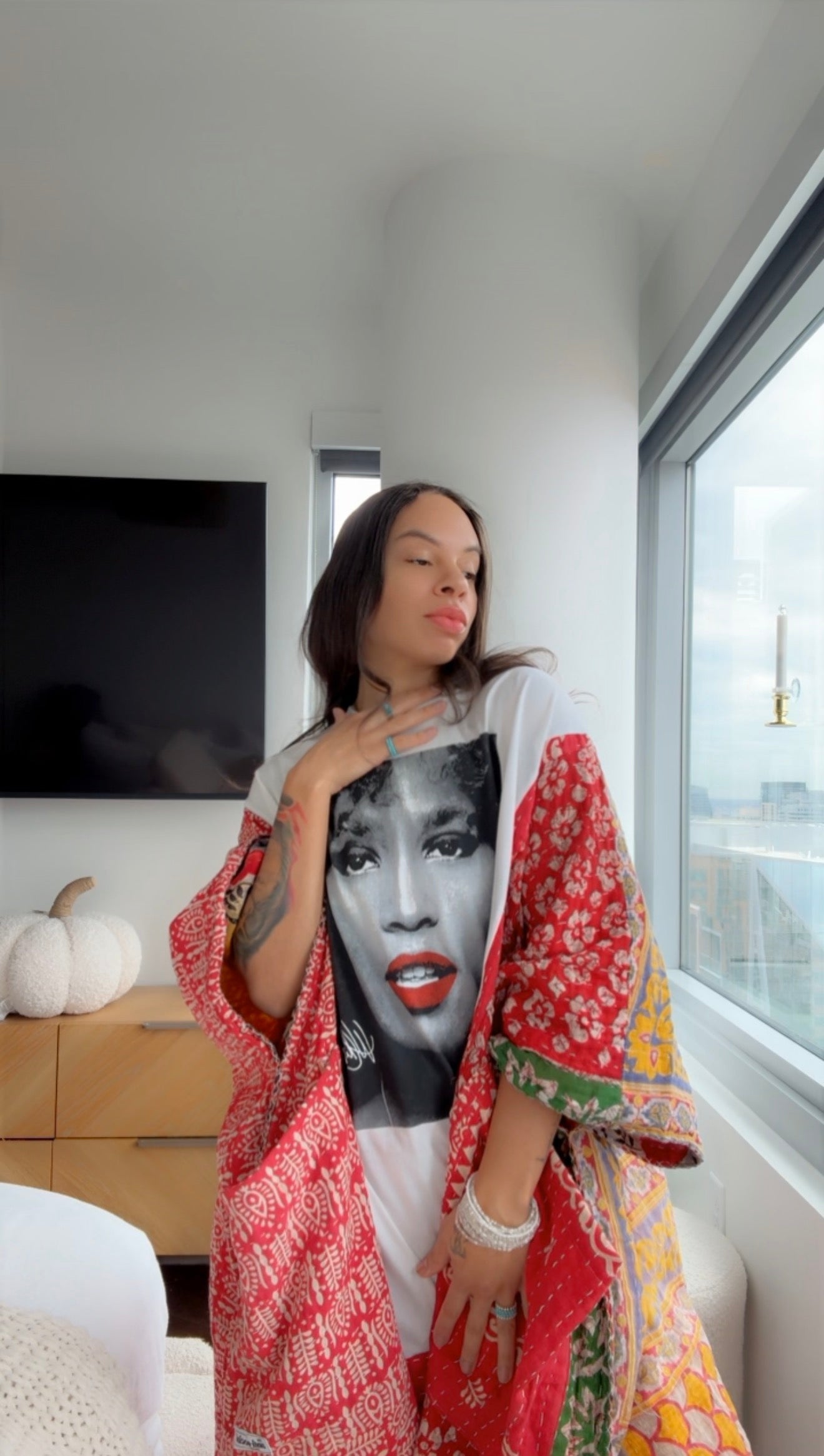 **Whitney Houston Original Kantha Band Tee Muu