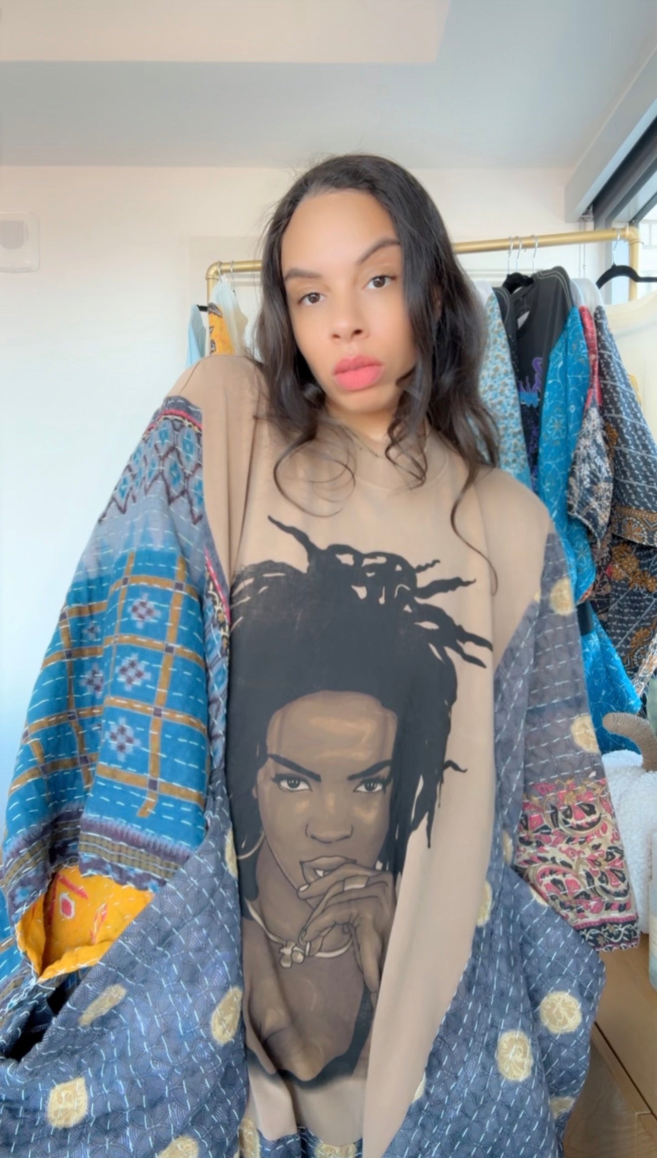 **Lauryn Hill Original Kantha Band Tee Muu (premium quilt)