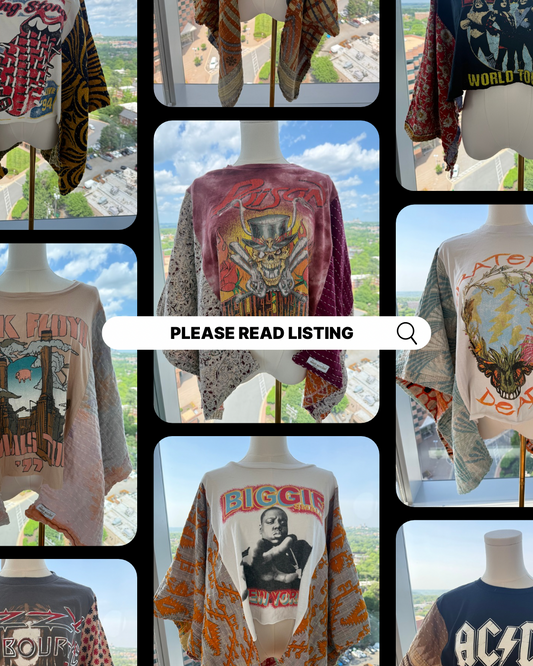 *Listing To Purchase a Custom Kantha Band Tee Poncho