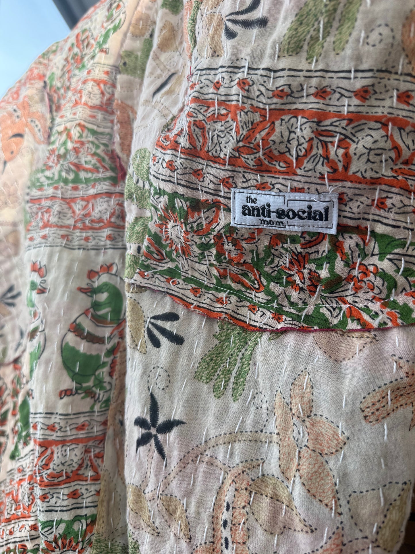 Raw Hem Kantha Kimono