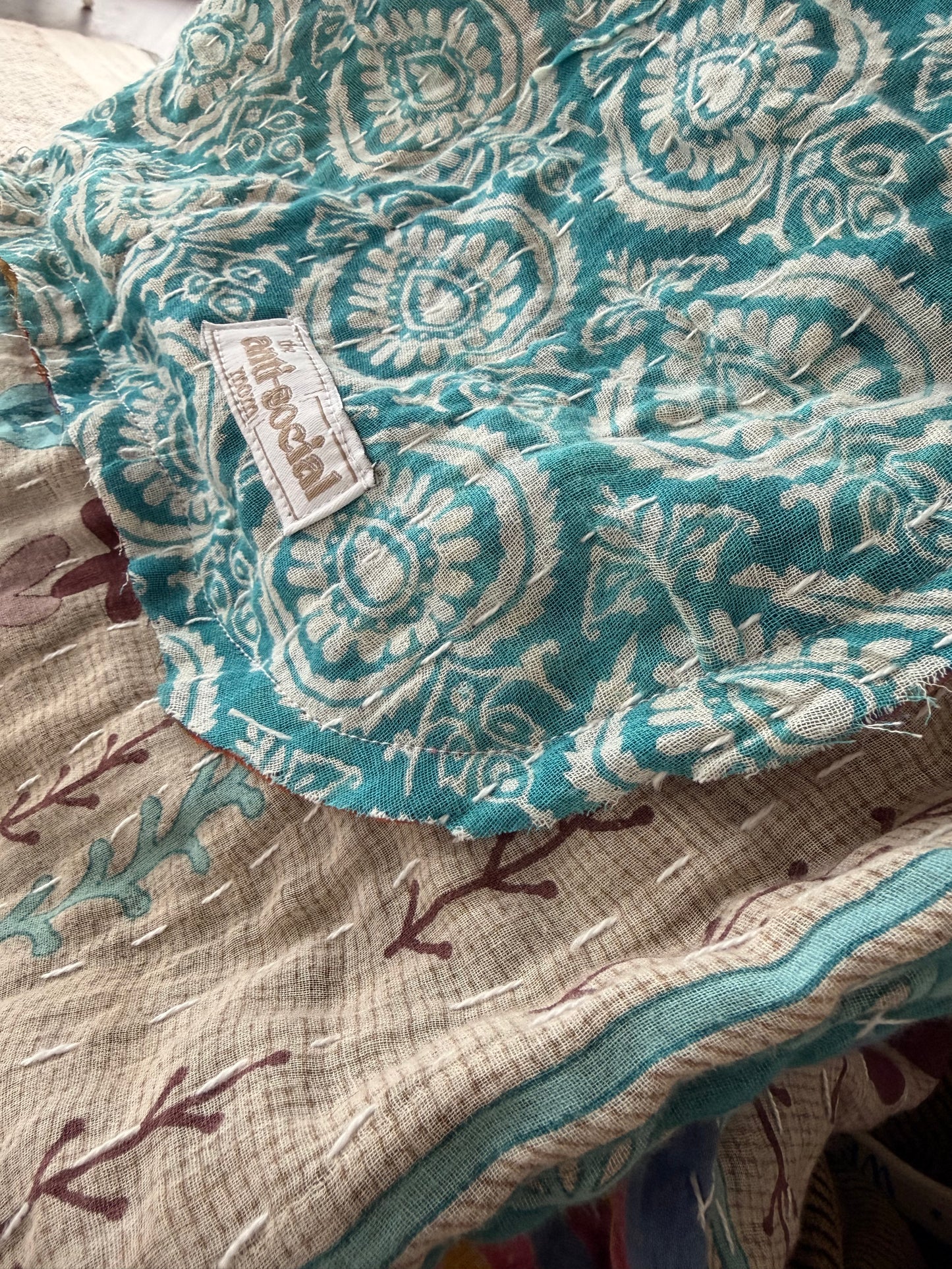 Raw Hem Kantha Kimono